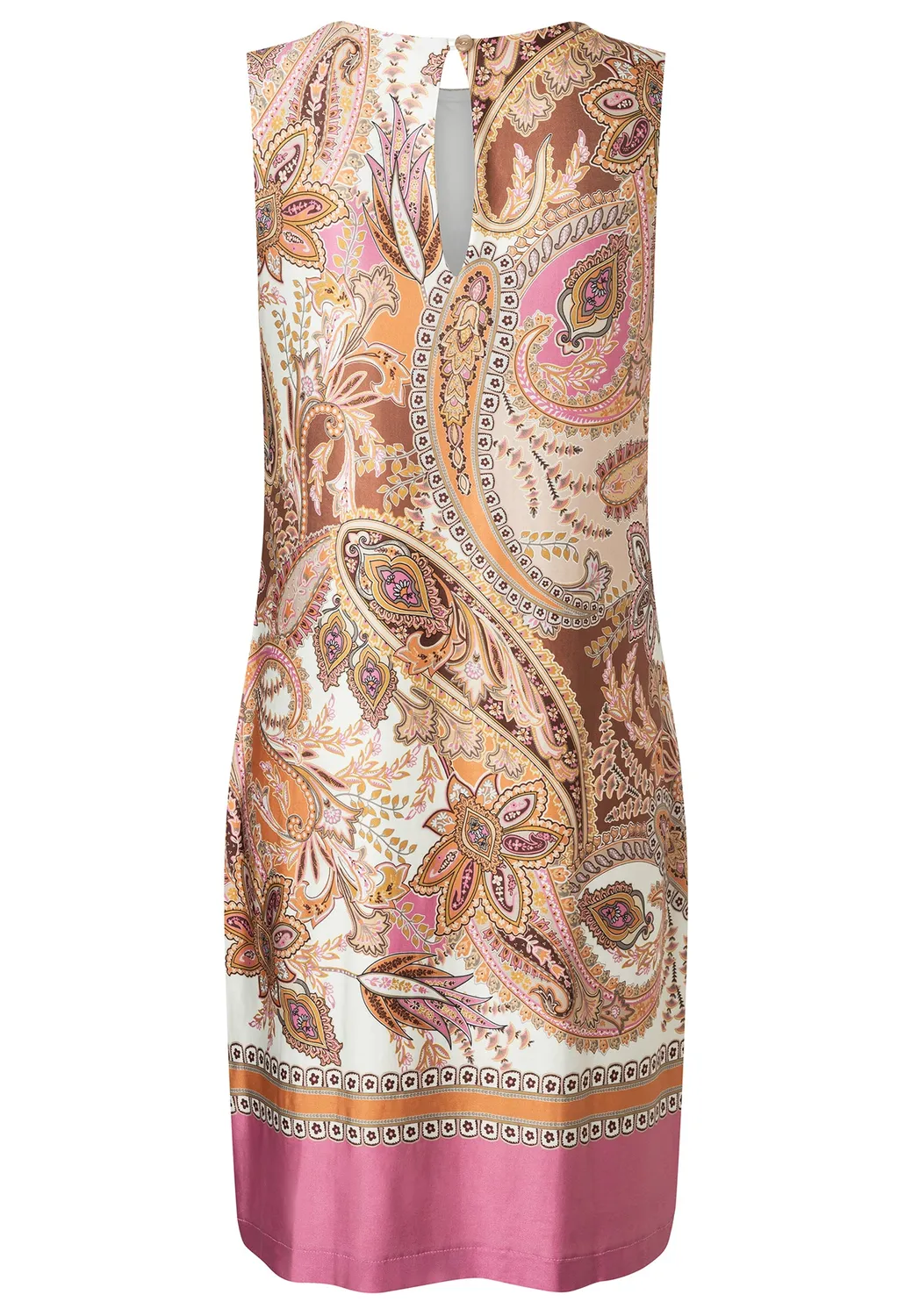 Ana Alcazar Dhiva abito tubino fantasia paisley beige