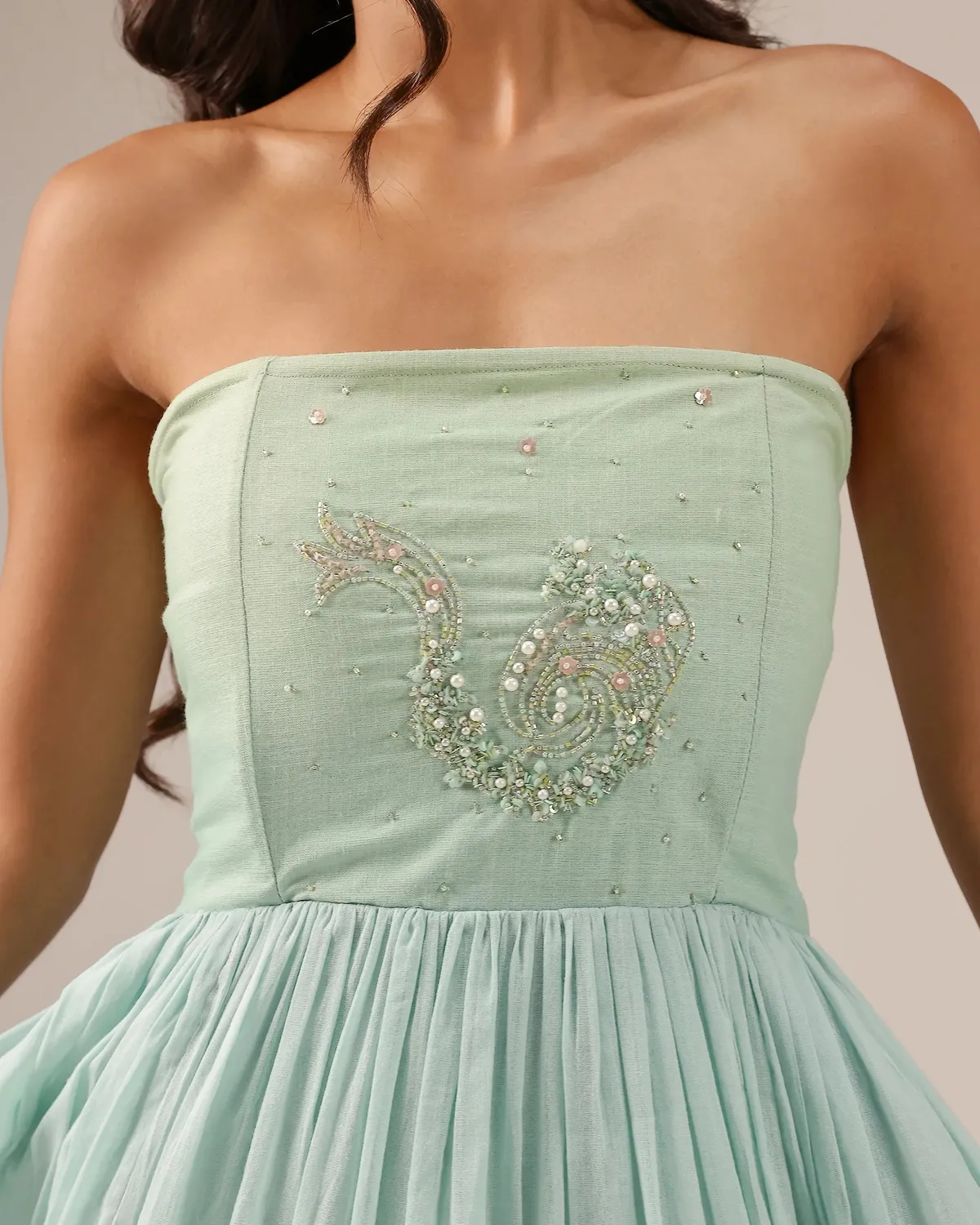 Our Dve Flora completo giacca e abito blu organza