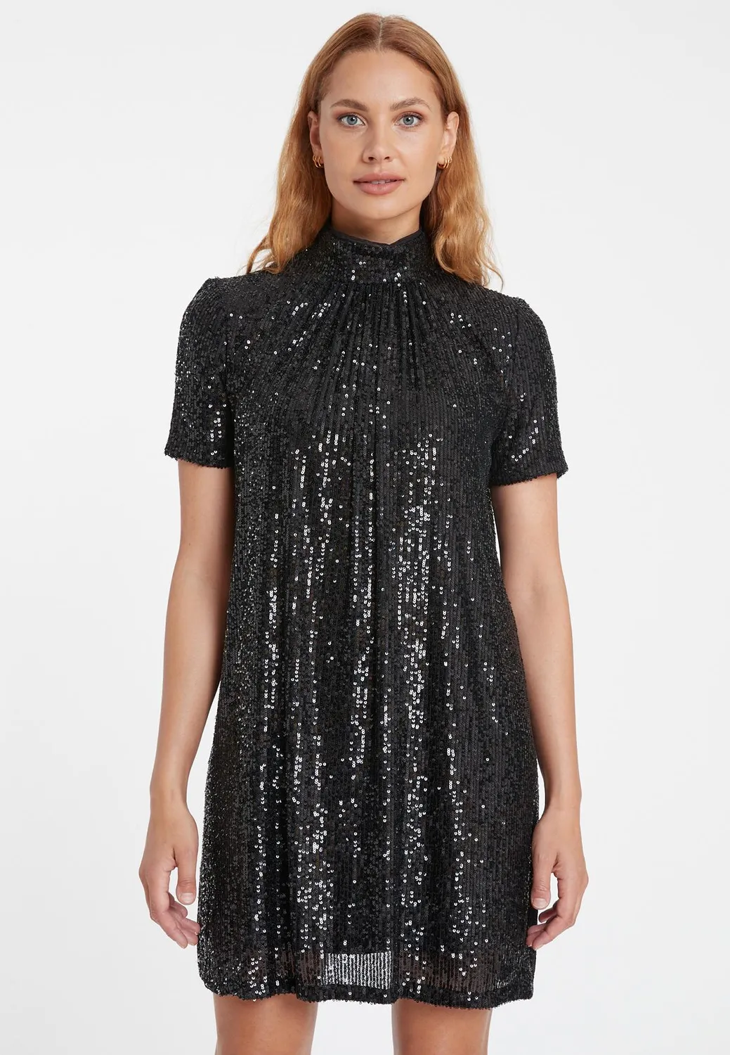 Ana Alcazar Salea miniabito paillettes nero