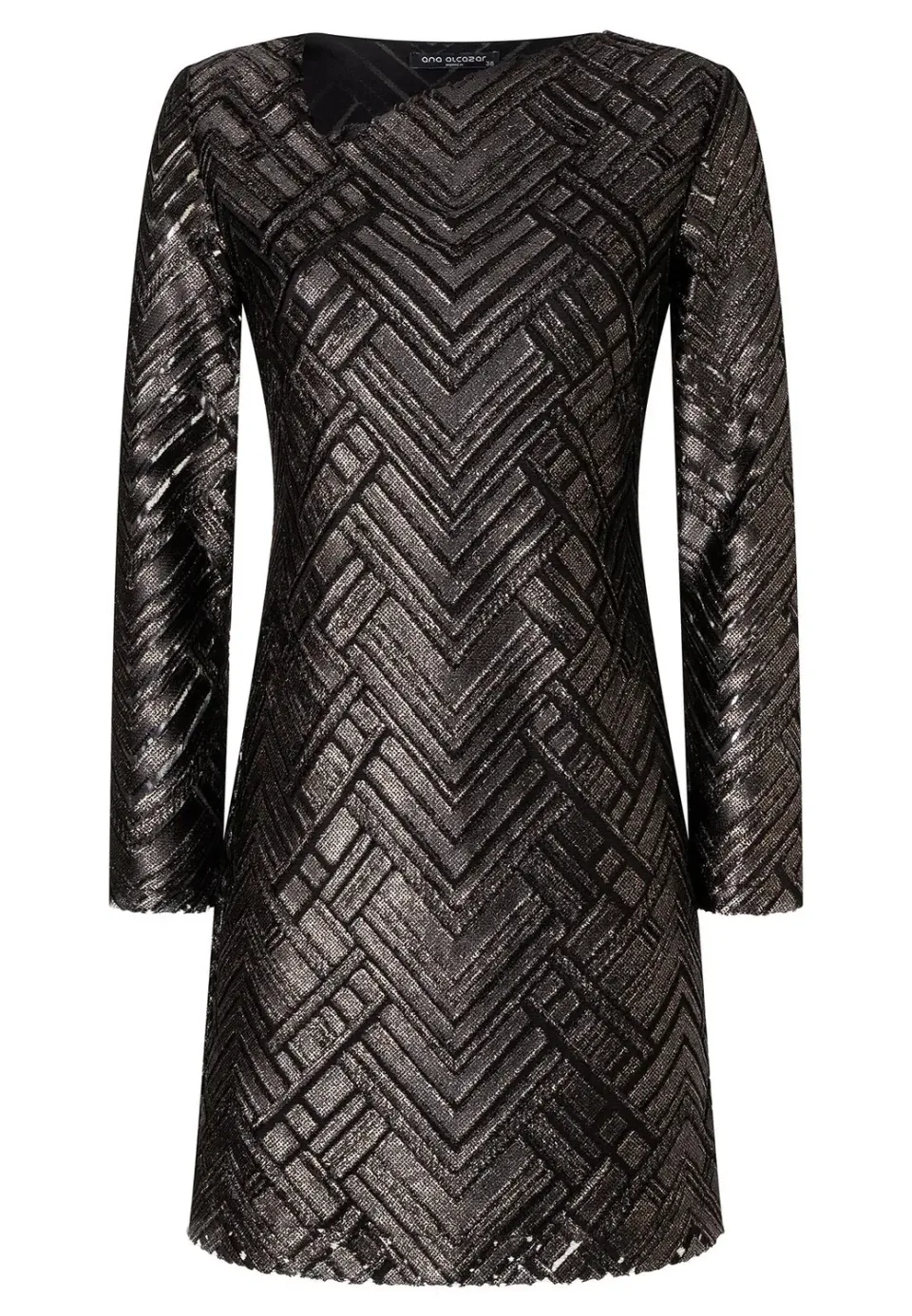 Ana Alcazar Madea mini abito nero luminoso