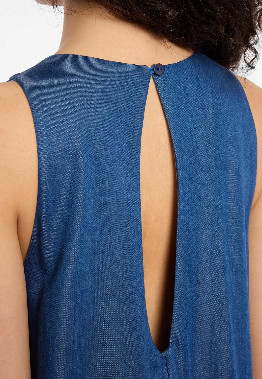 Ana Alcazar Darin abito denim palloncino blu scuro
