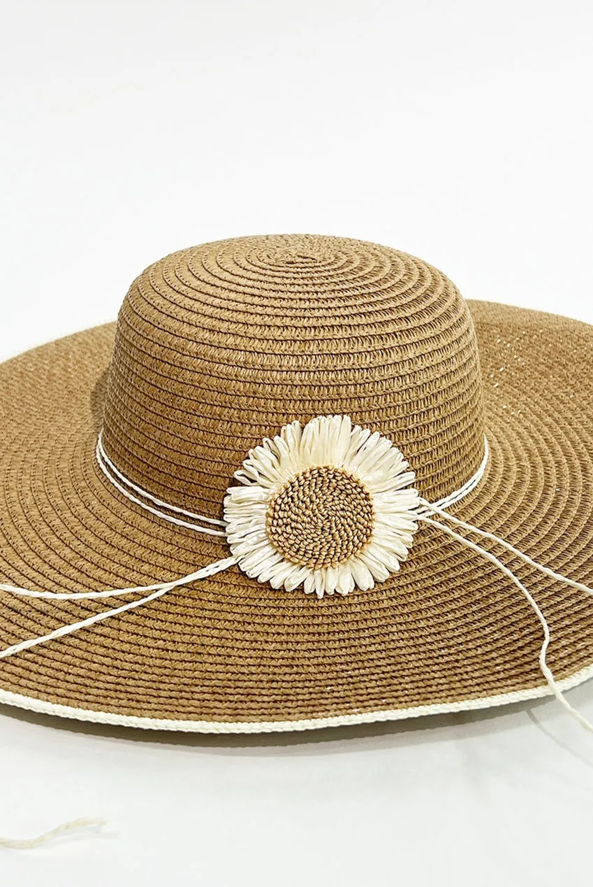 SVNX Sunflower Straw cappello marrone tesa larga