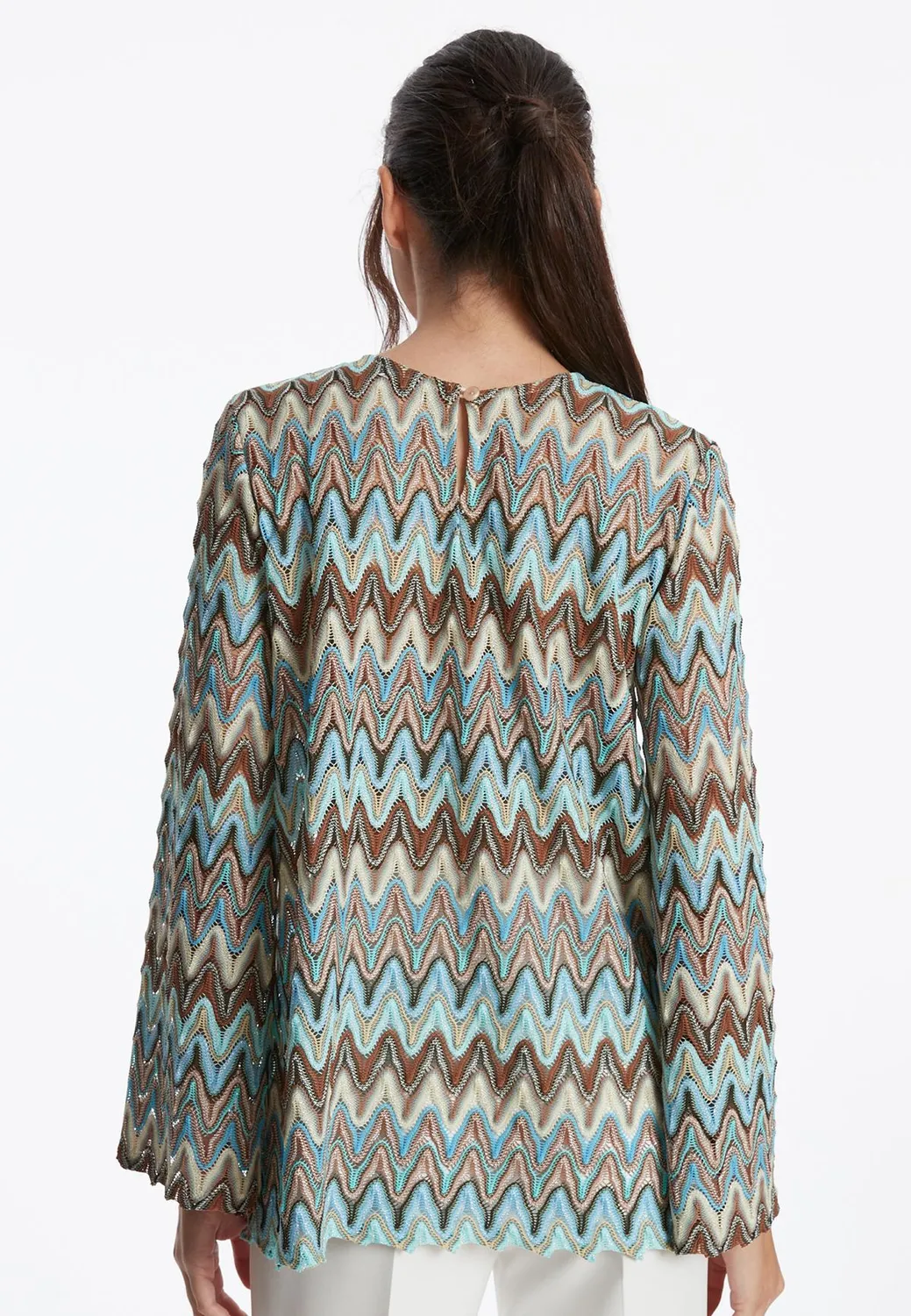 Ana Alcazar Zefosa maglia zigzag manica lunga