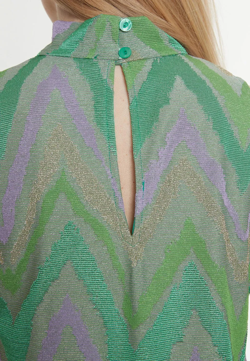 Ana Alcazar Pitras top halter lurex verde