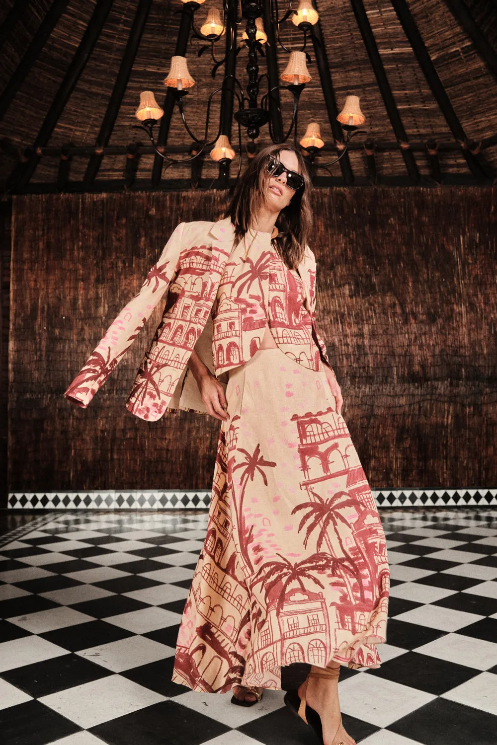 Johanna Ortiz The Root top lino halter ecru vino