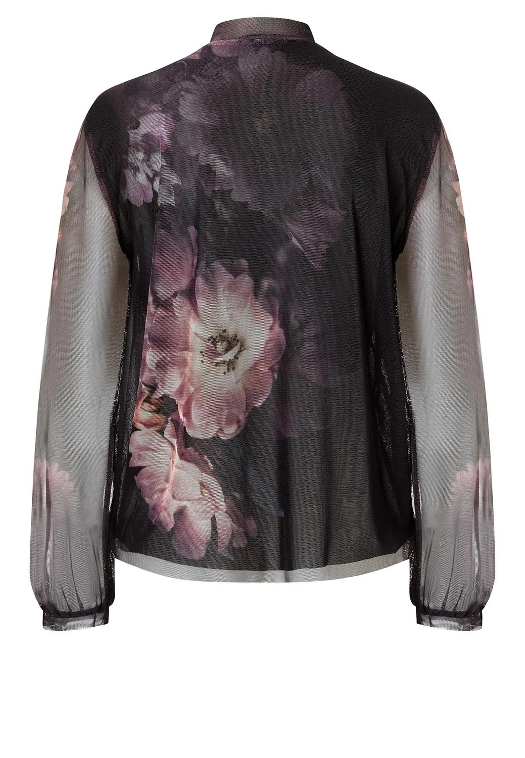 Ana Alcazar Azina camicia velata floreale nera