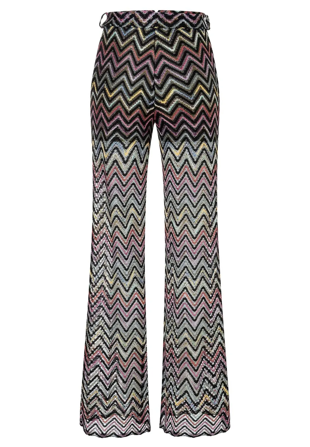 Ana Alcazar Zekini pantaloni maglia traforata neri