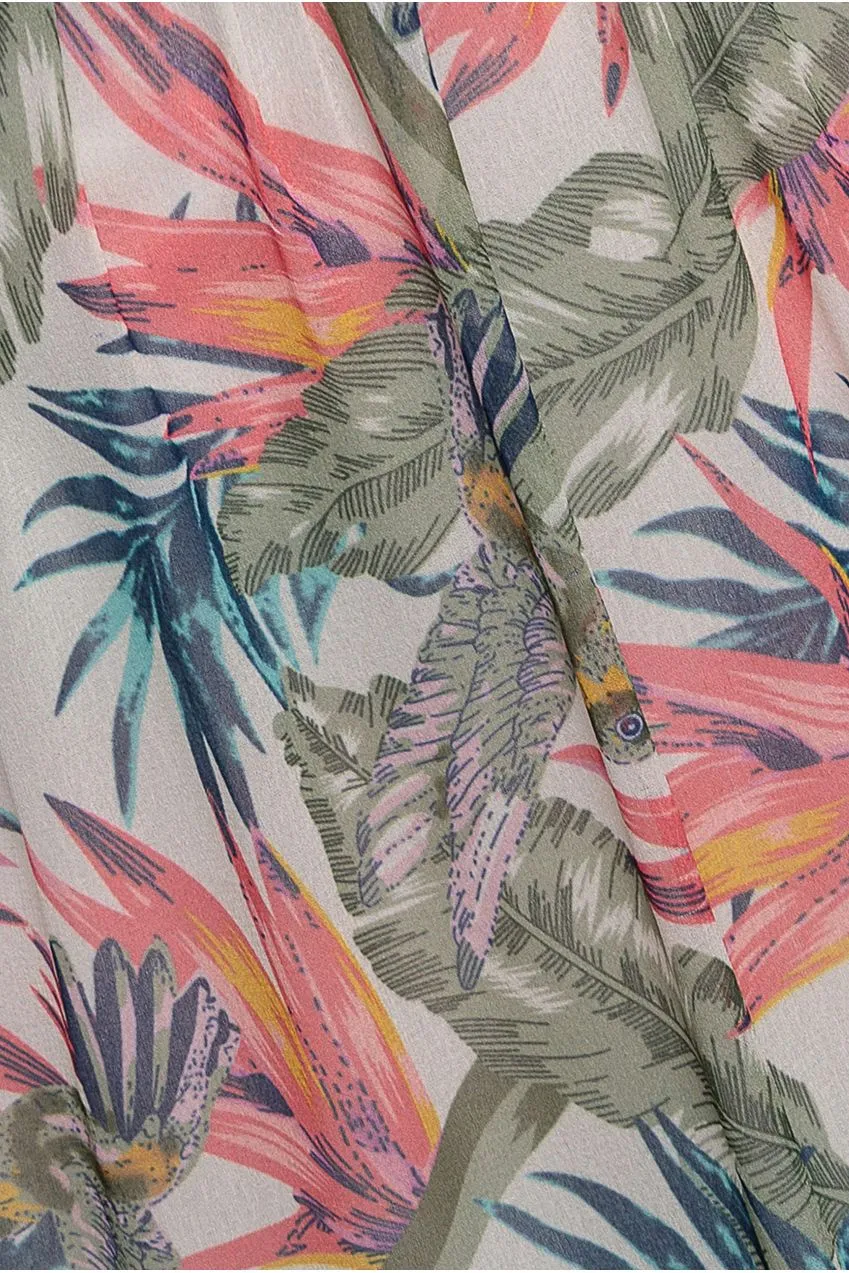 Goddiva DR3562 abito maxi jungle print fascia taglia 10