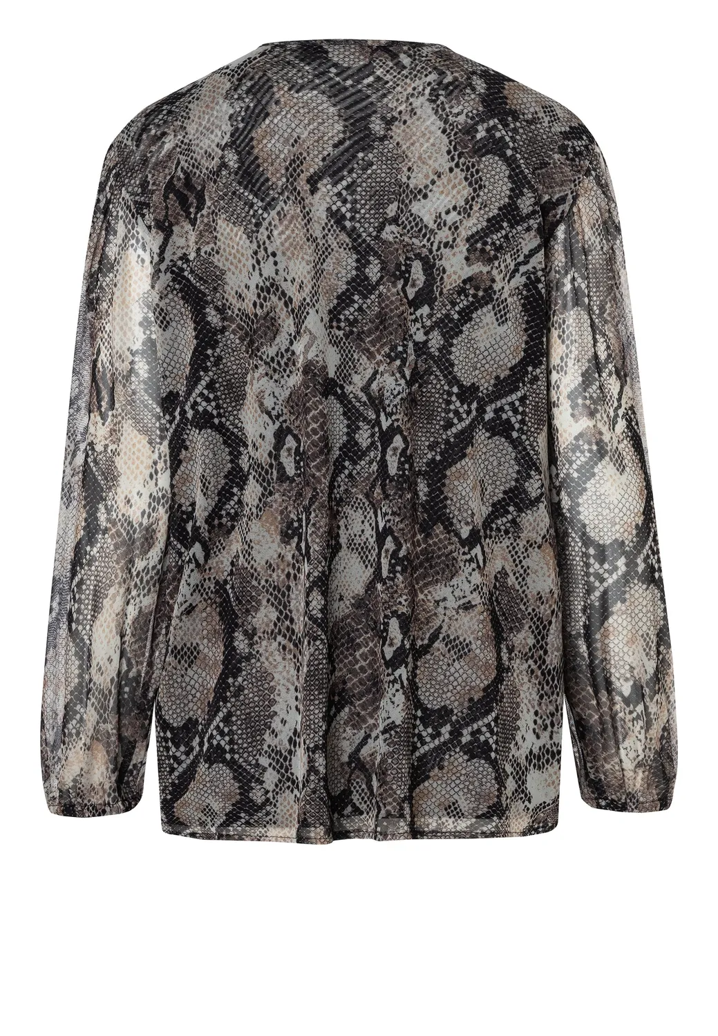 Ana Alcazar Etorae blusa rete pitonata marrone