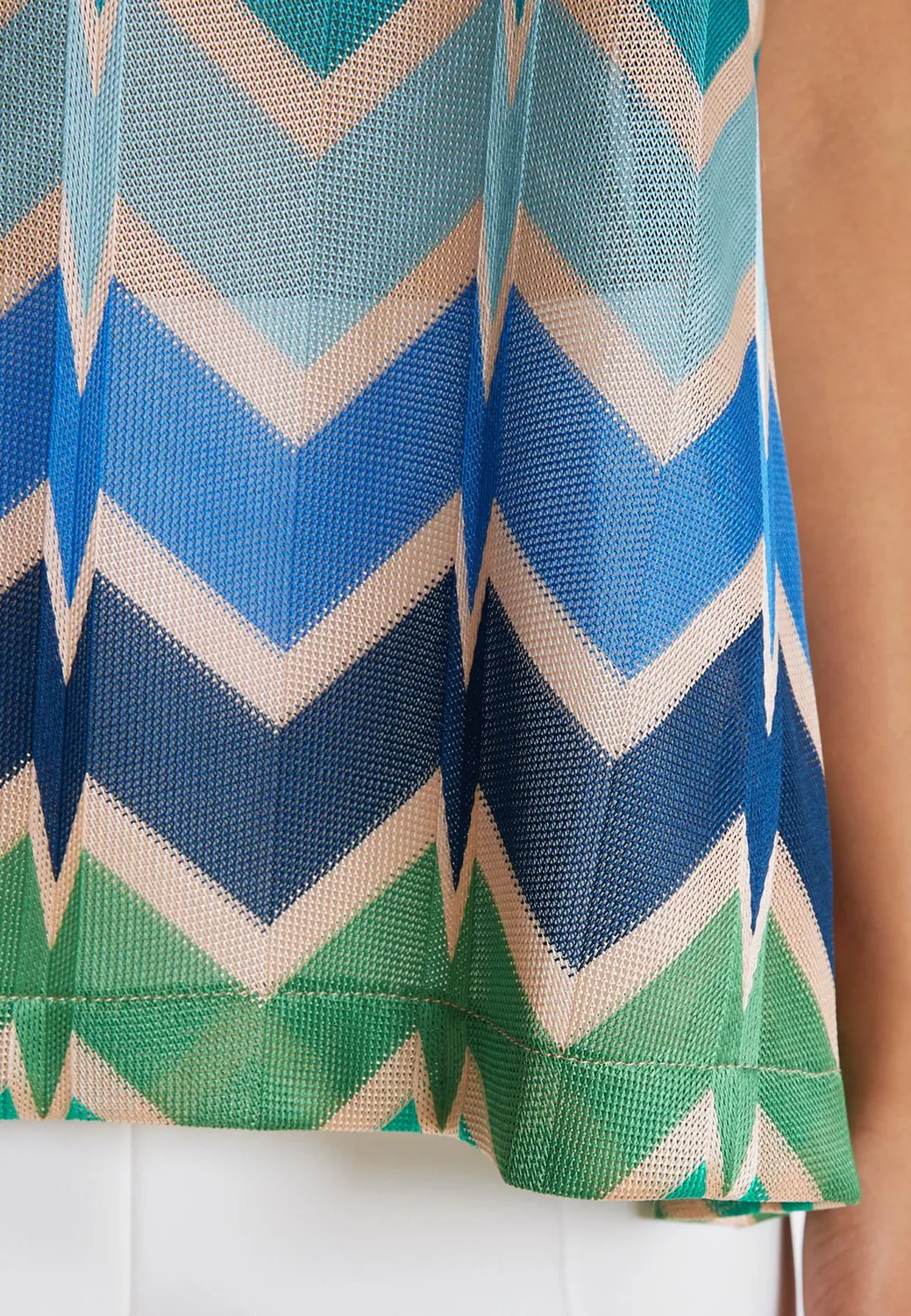 Ana Alcazar Pahea top estivo verde zigzag