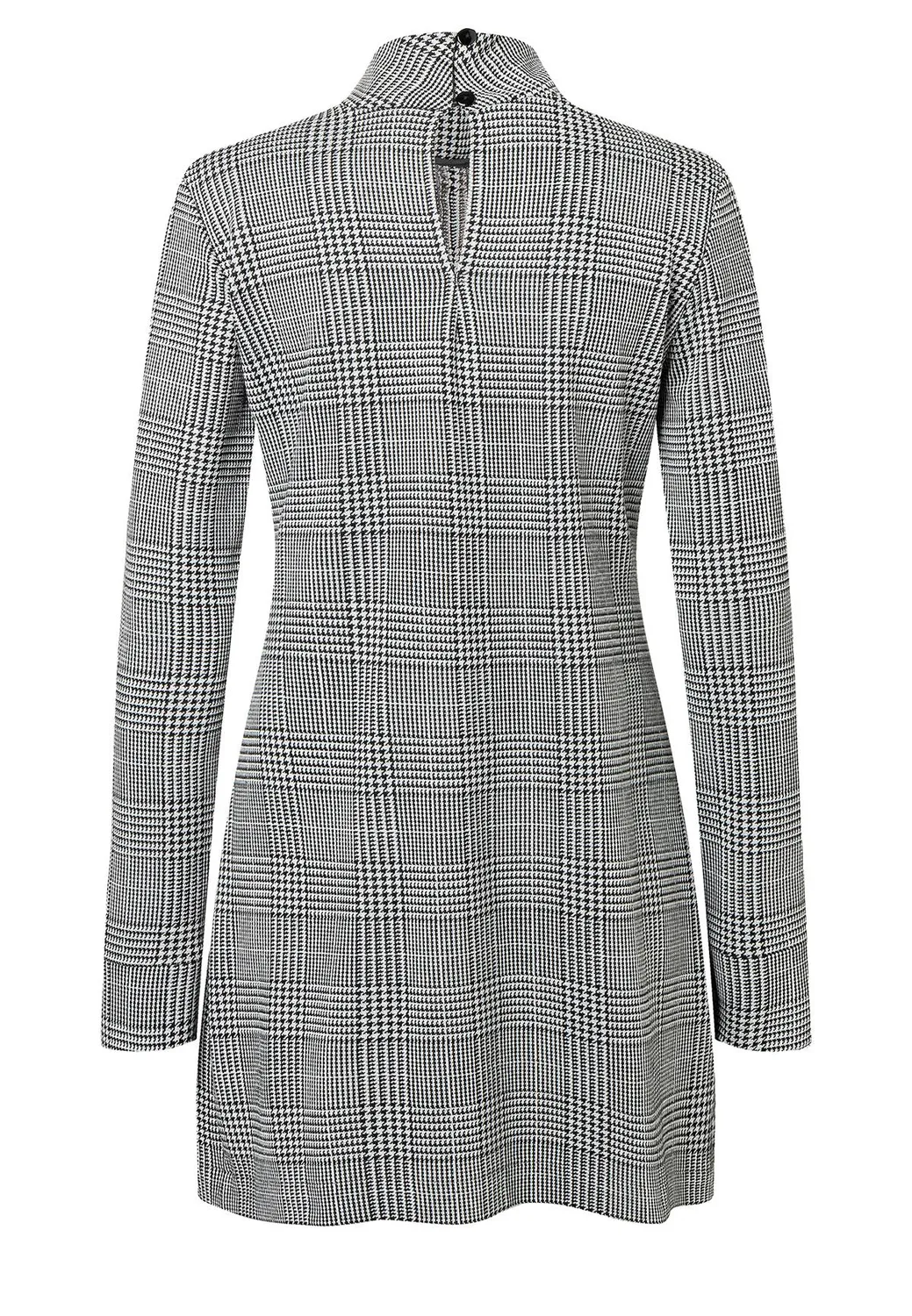 Ana Alcazar Shea top lungo quadri bianco nero