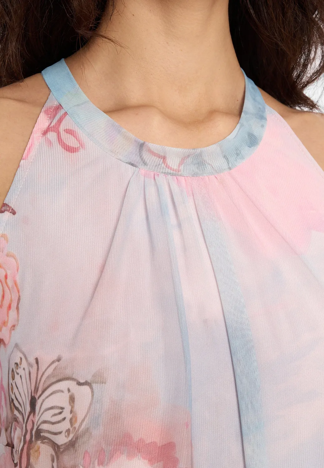 Ana Alcazar Desly abito maxi floreale rosa