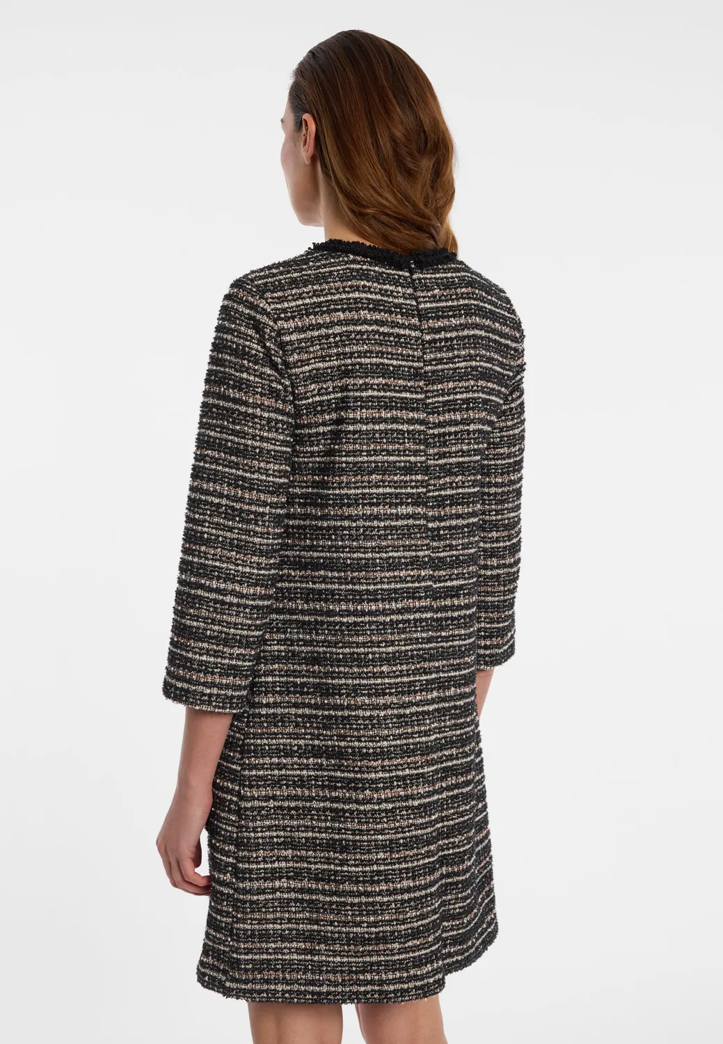 Ana Alcazar Enalisa abito tweed bouclé nero