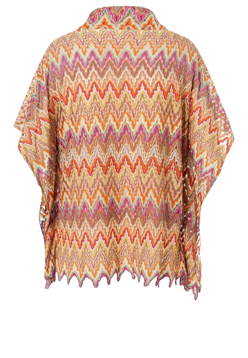 Ana Alcazar Dunia top maglia arancione collo alto