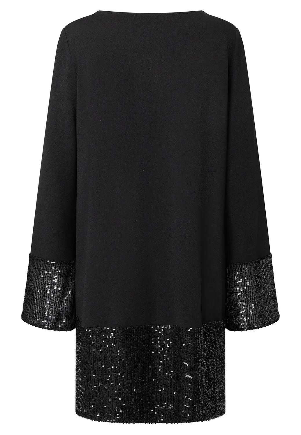 Ana Alcazar Magola abito tunica nero paillettes