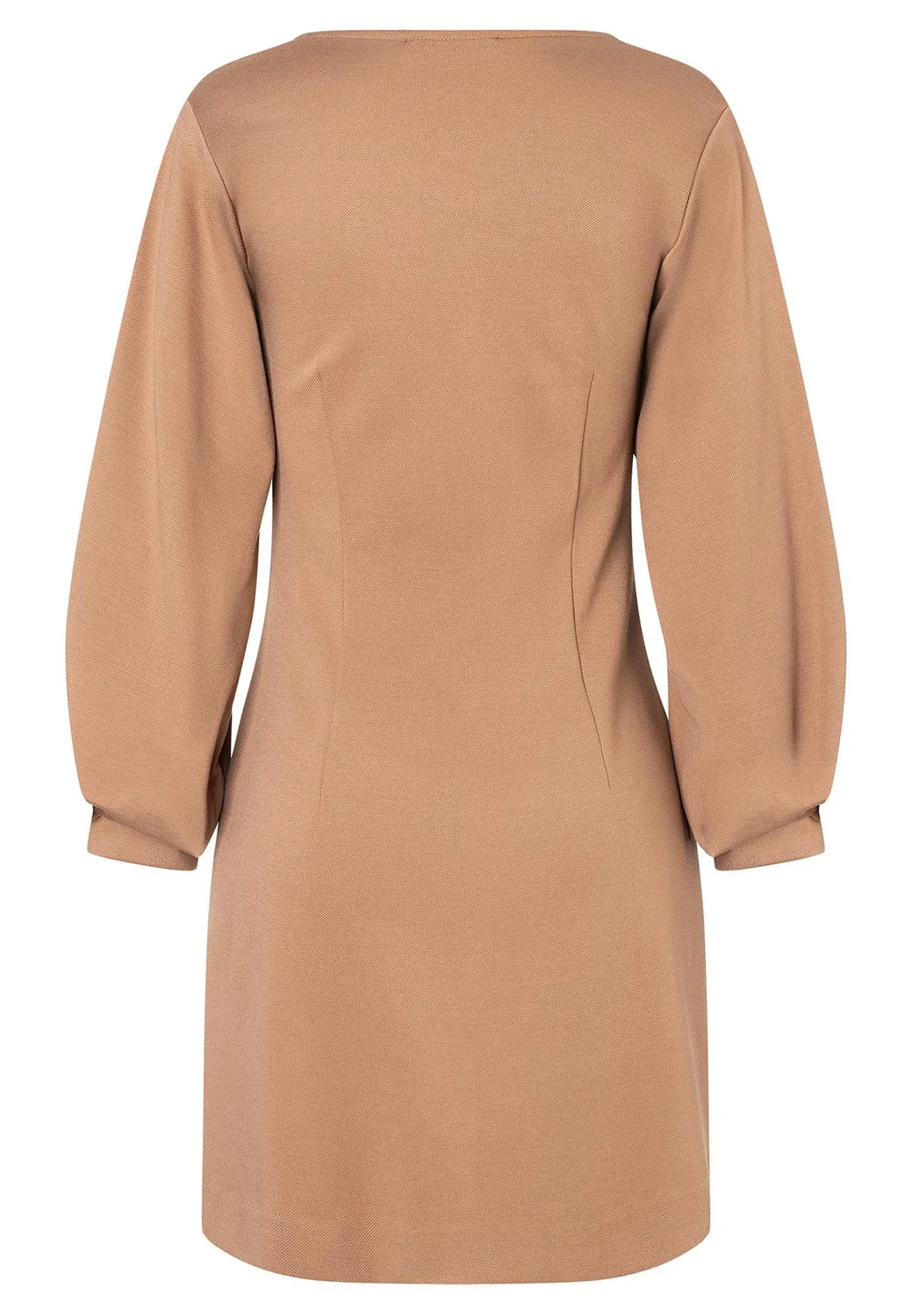 Ana Alcazar Aholi mini abito beige jersey aderente