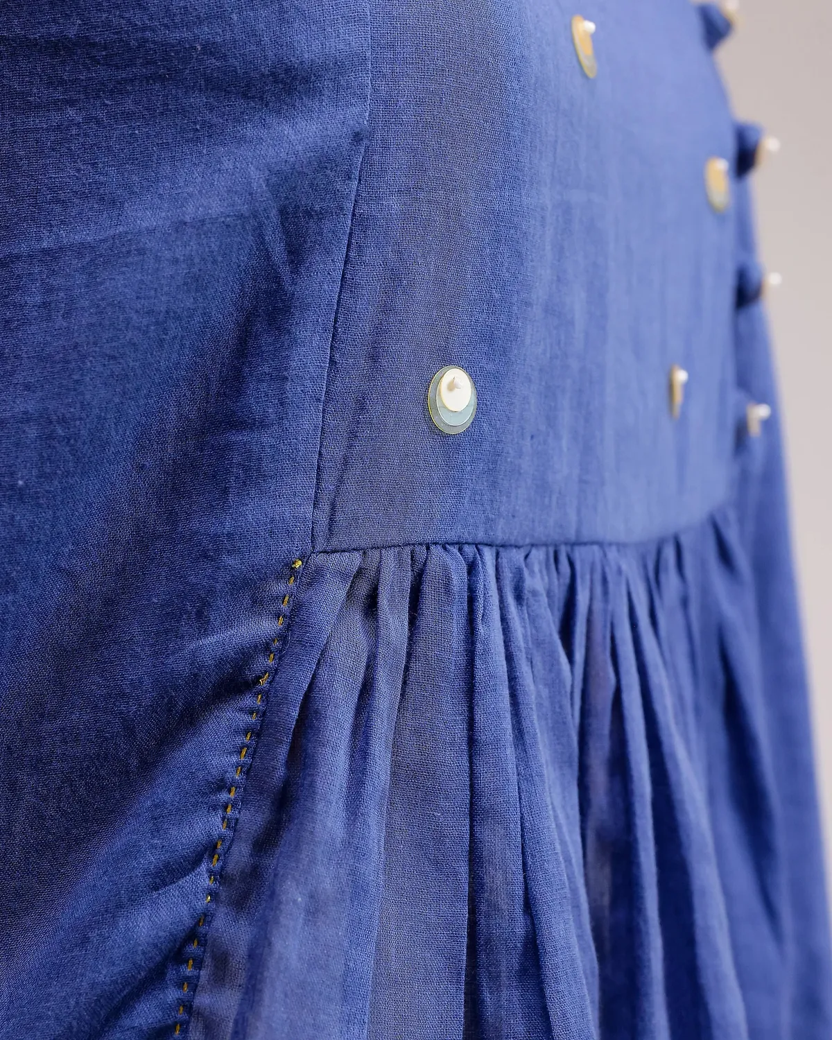 Our Dve Saanjh Flow Top top blu scuro mull