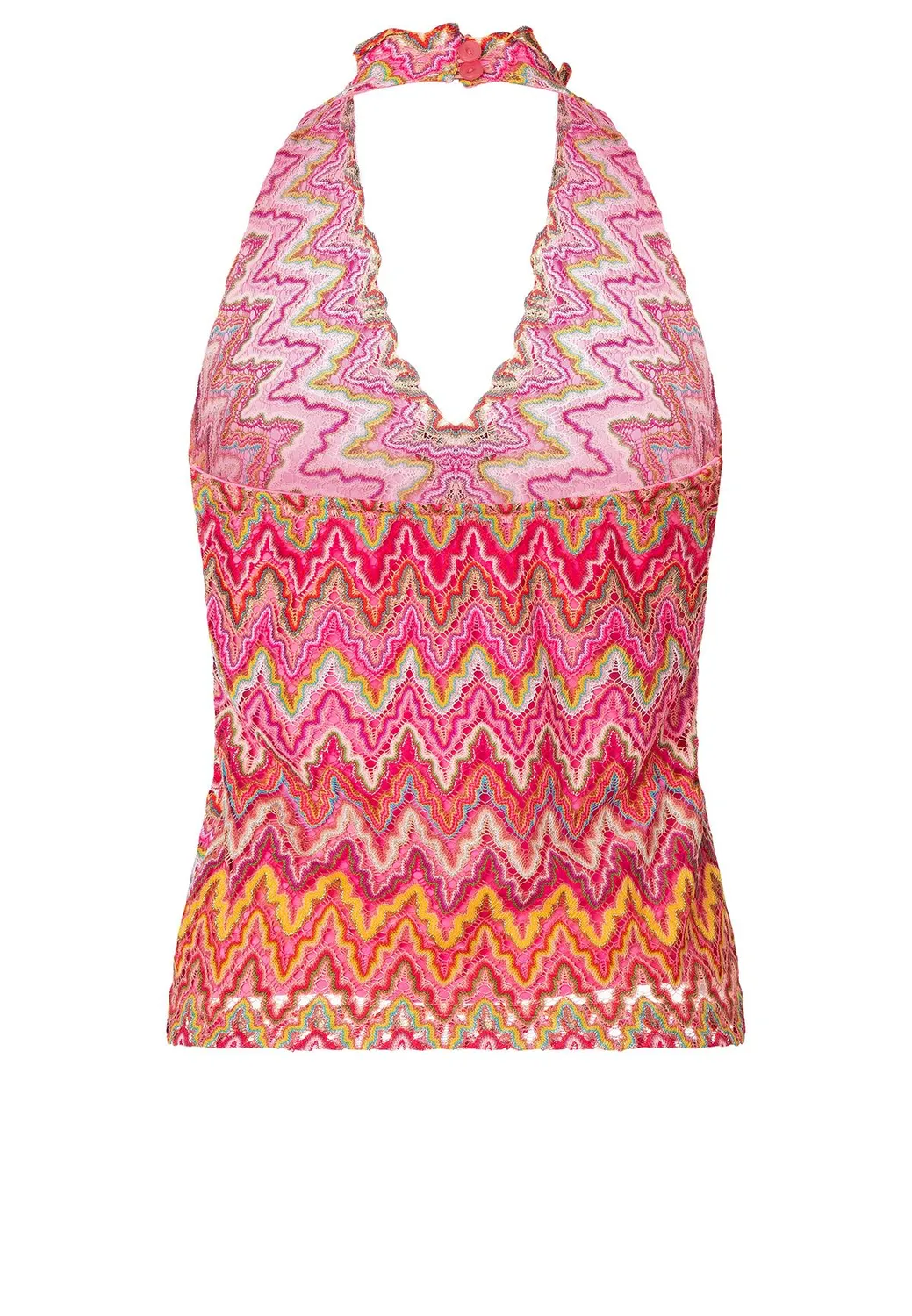 Ana Alcazar Piali top halter rosa ajour