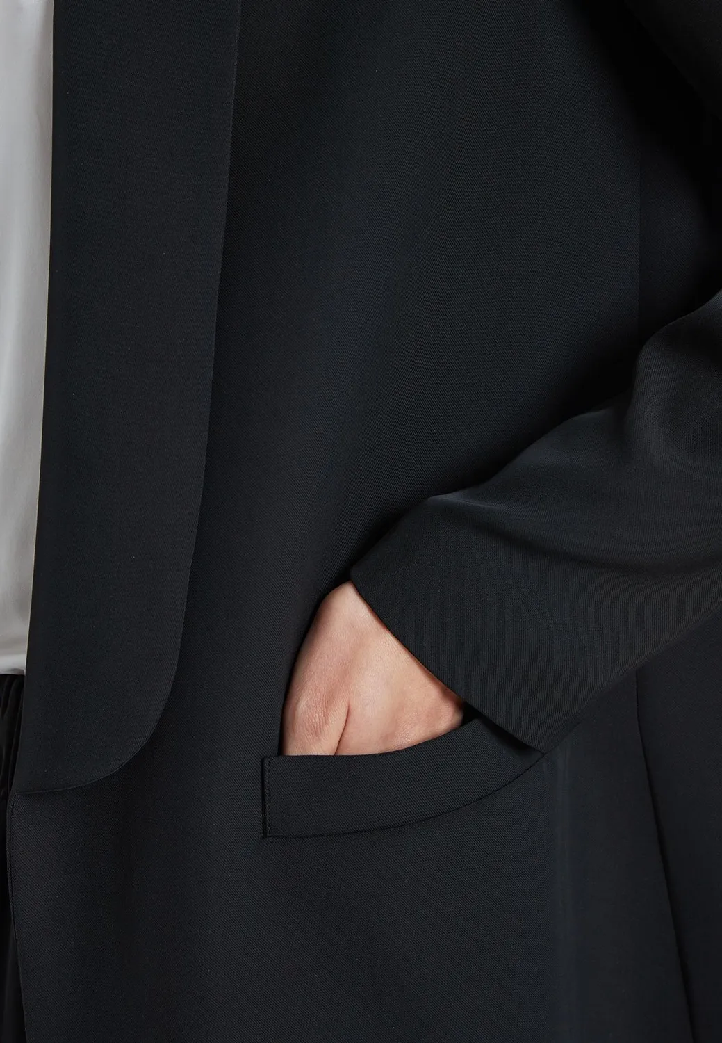 Ana Alcazar Ramia blazer nero estivo viscosa