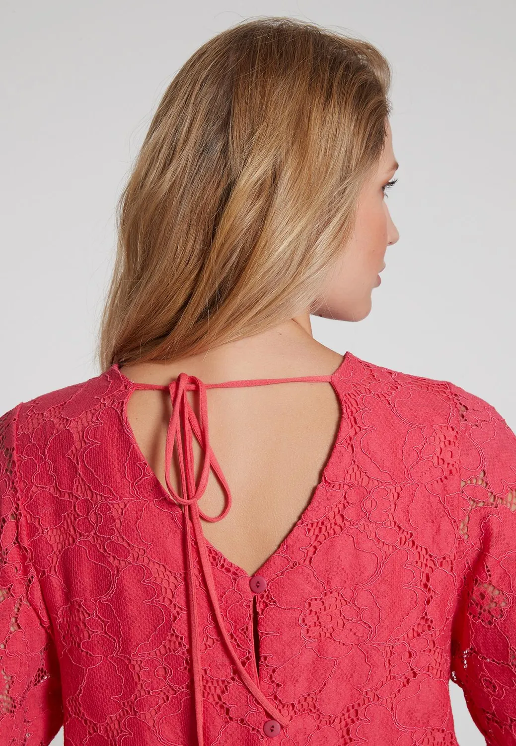 Ana Alcazar Giony tuta pizzo rosa elegante