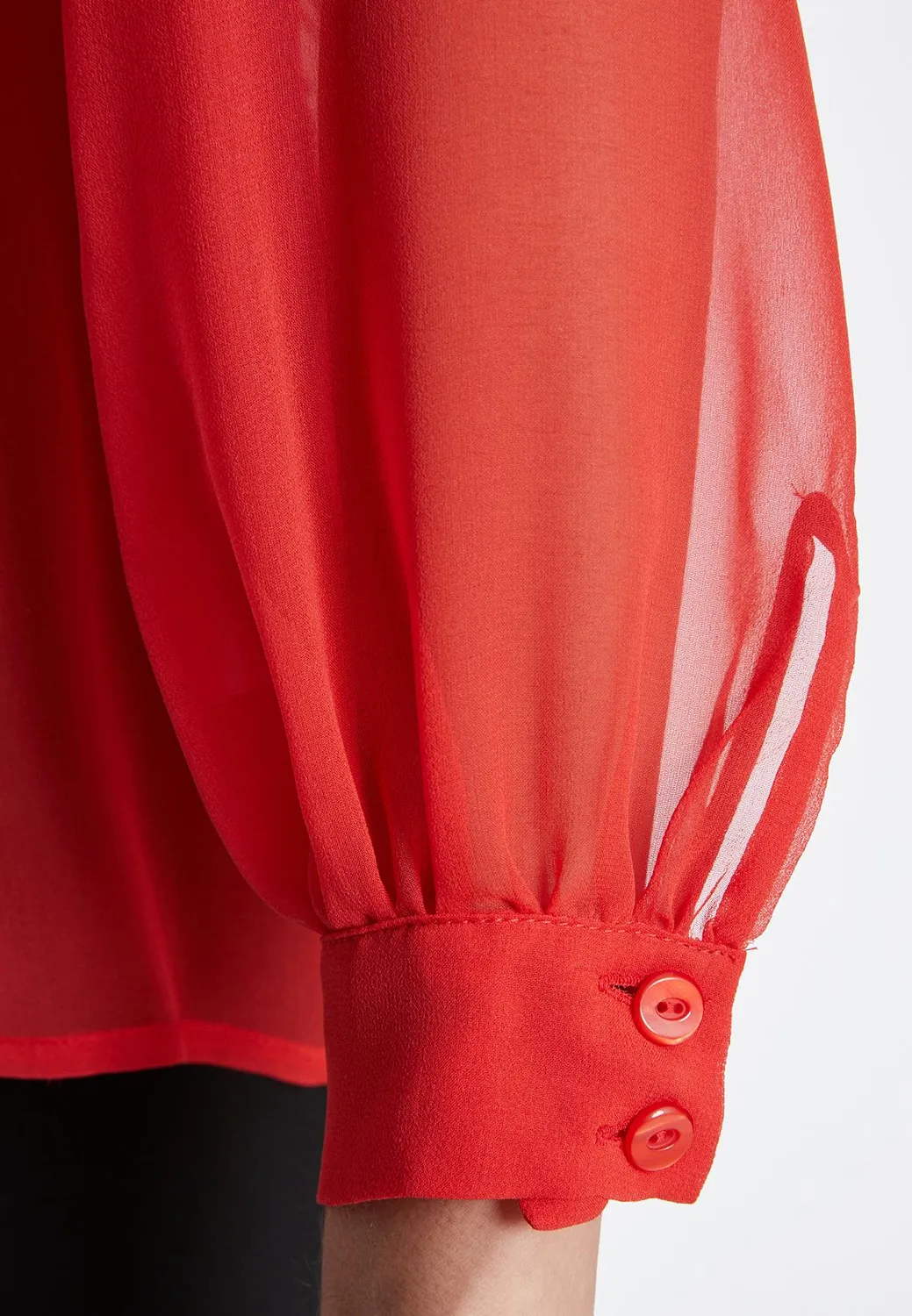 Ana Alcazar Zerona camicetta chiffon rossa