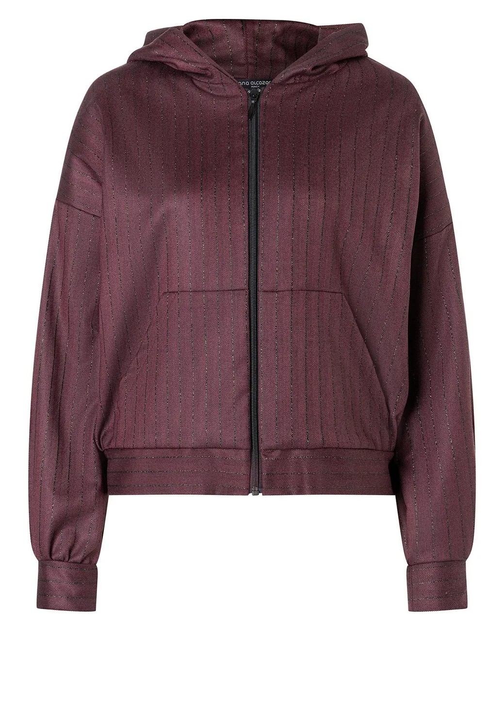 Ana Alcazar Adea giacca blouson bordeaux gessata