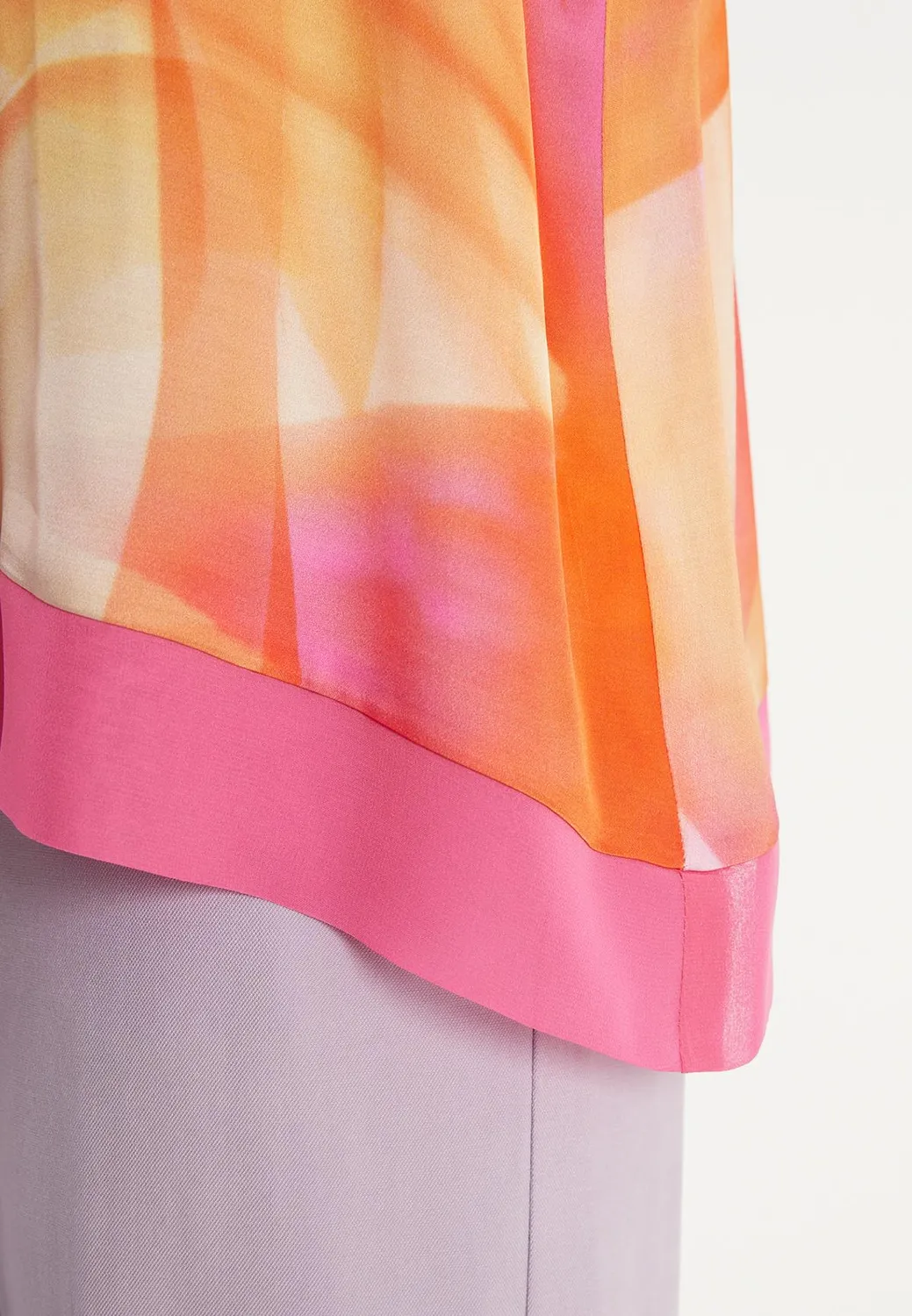 Ana Alcazar Zawera blusa satin floreale maniche ampie