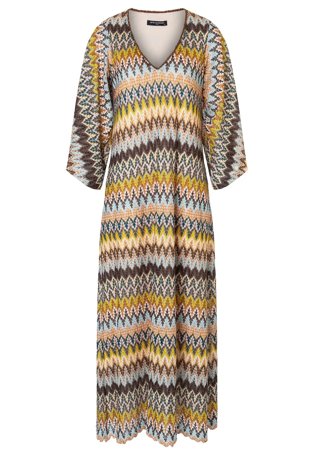 Ana Alcazar Disli abito maxi maglina zigzag