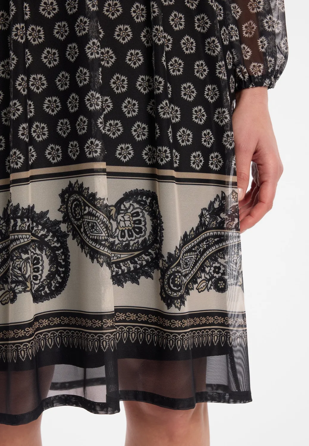 Ana Alcazar Evelo vestito avvolgente nero boho