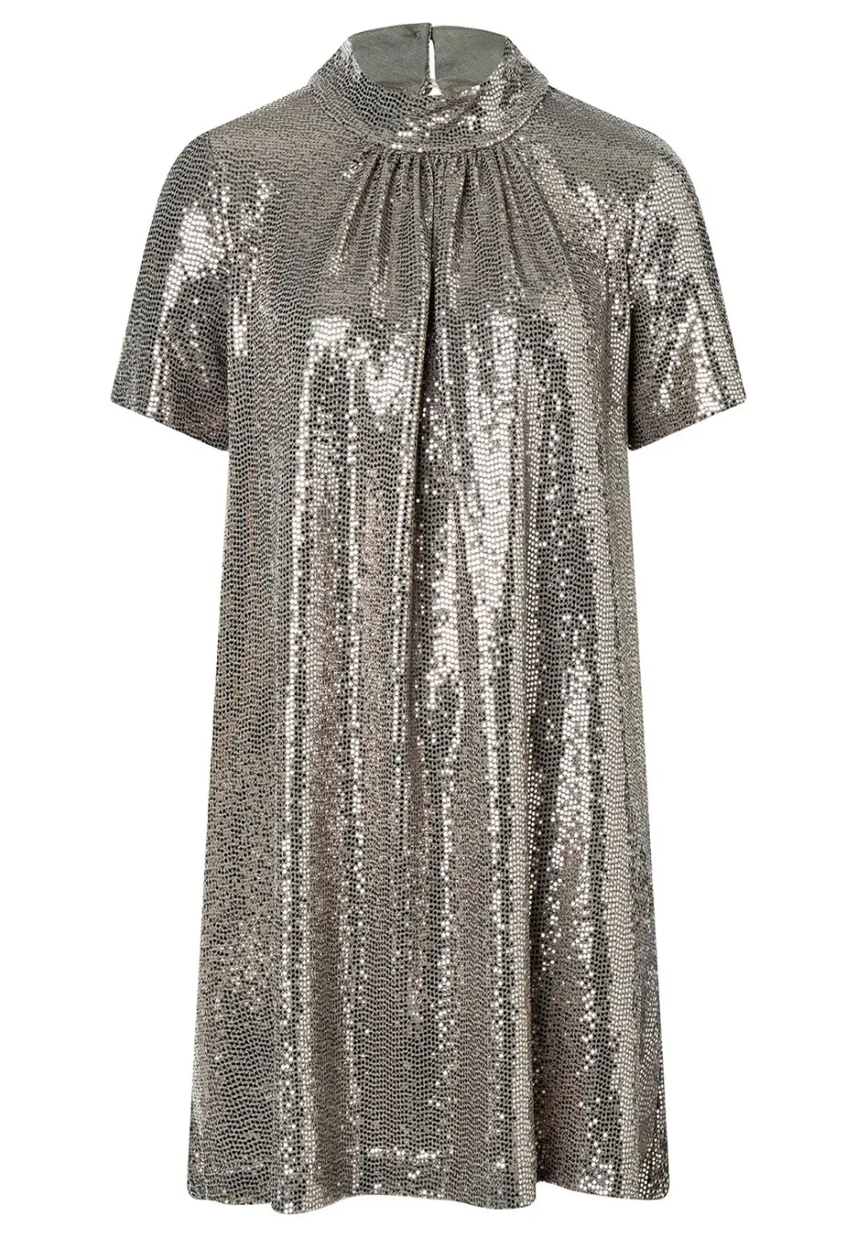 Ana Alcazar Sagena abito mini paillettes argento