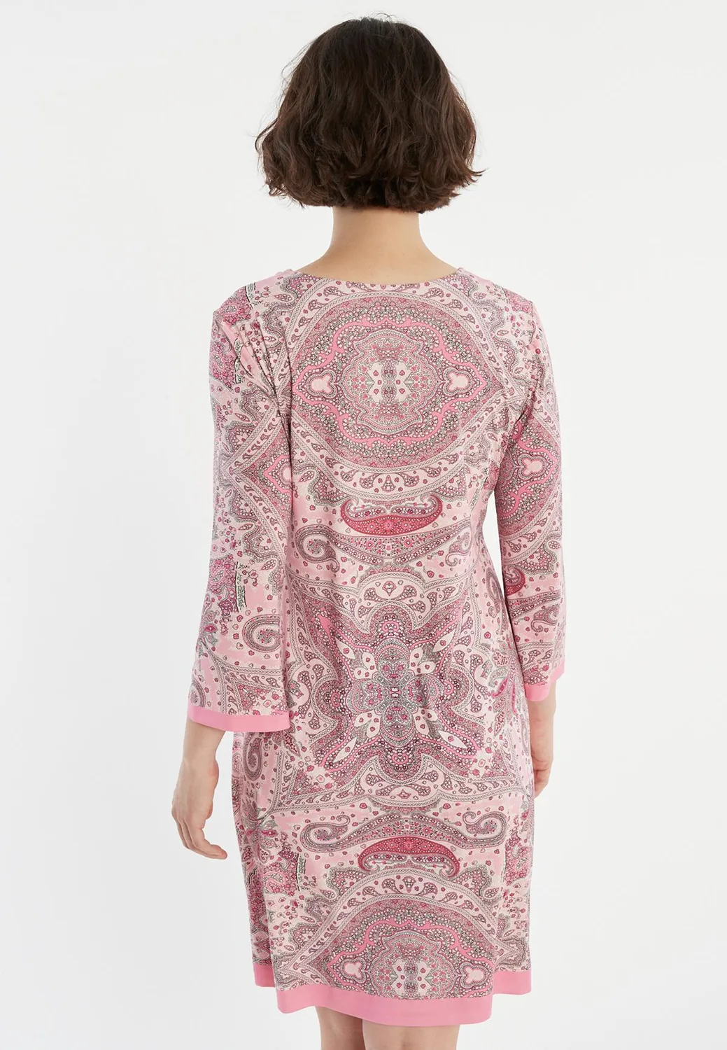 Ana Alcazar Zipi abito scollo V stampa paisley