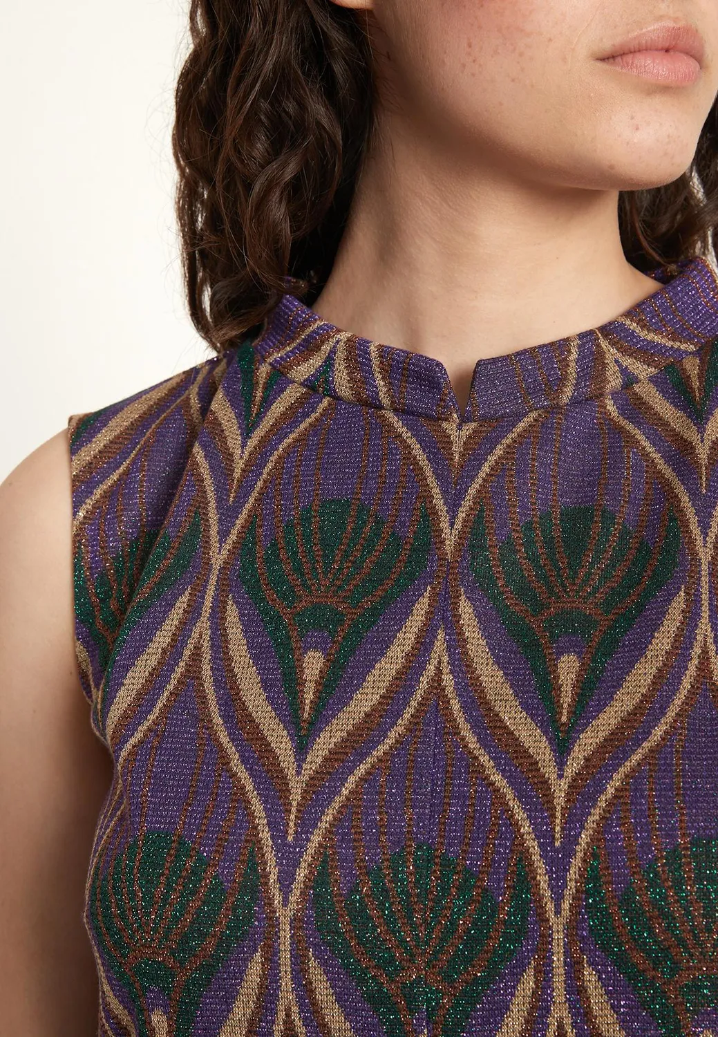 Ana Alcazar Otewa tunica lurex smanicata