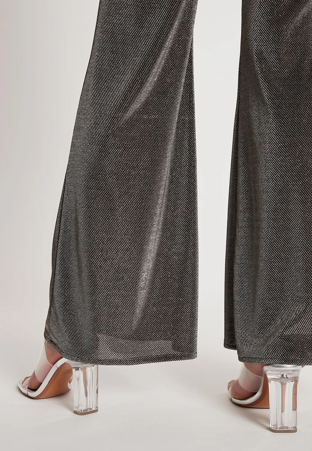Ana Alcazar Ikona pantaloni lurex argento