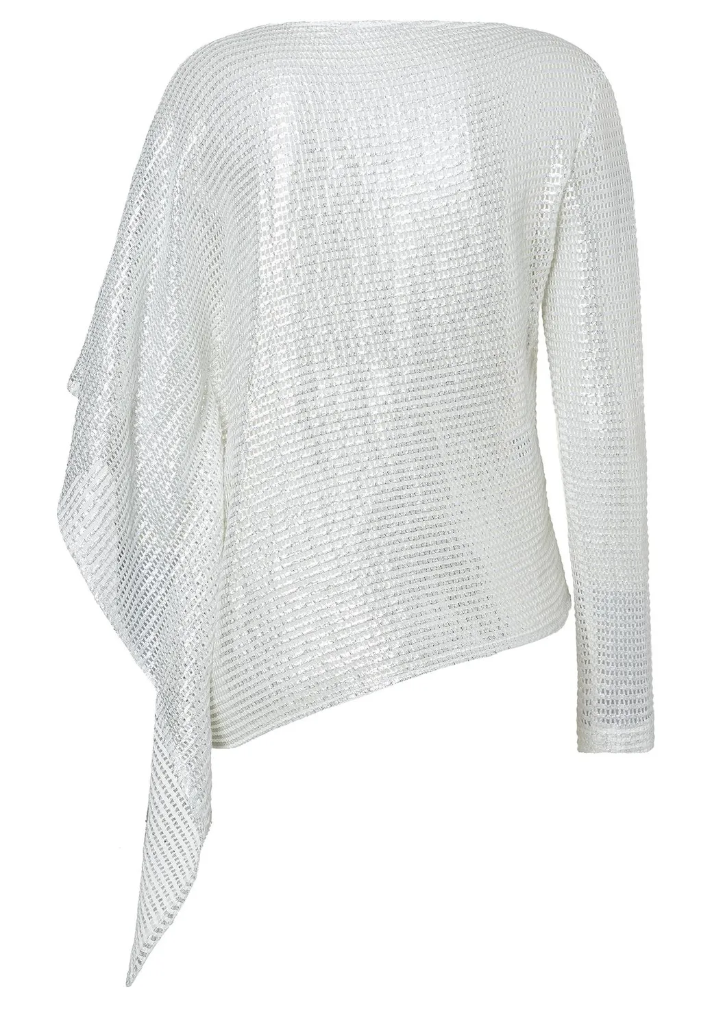 Ana Alcazar Wahina top rete bianco asimmetrico