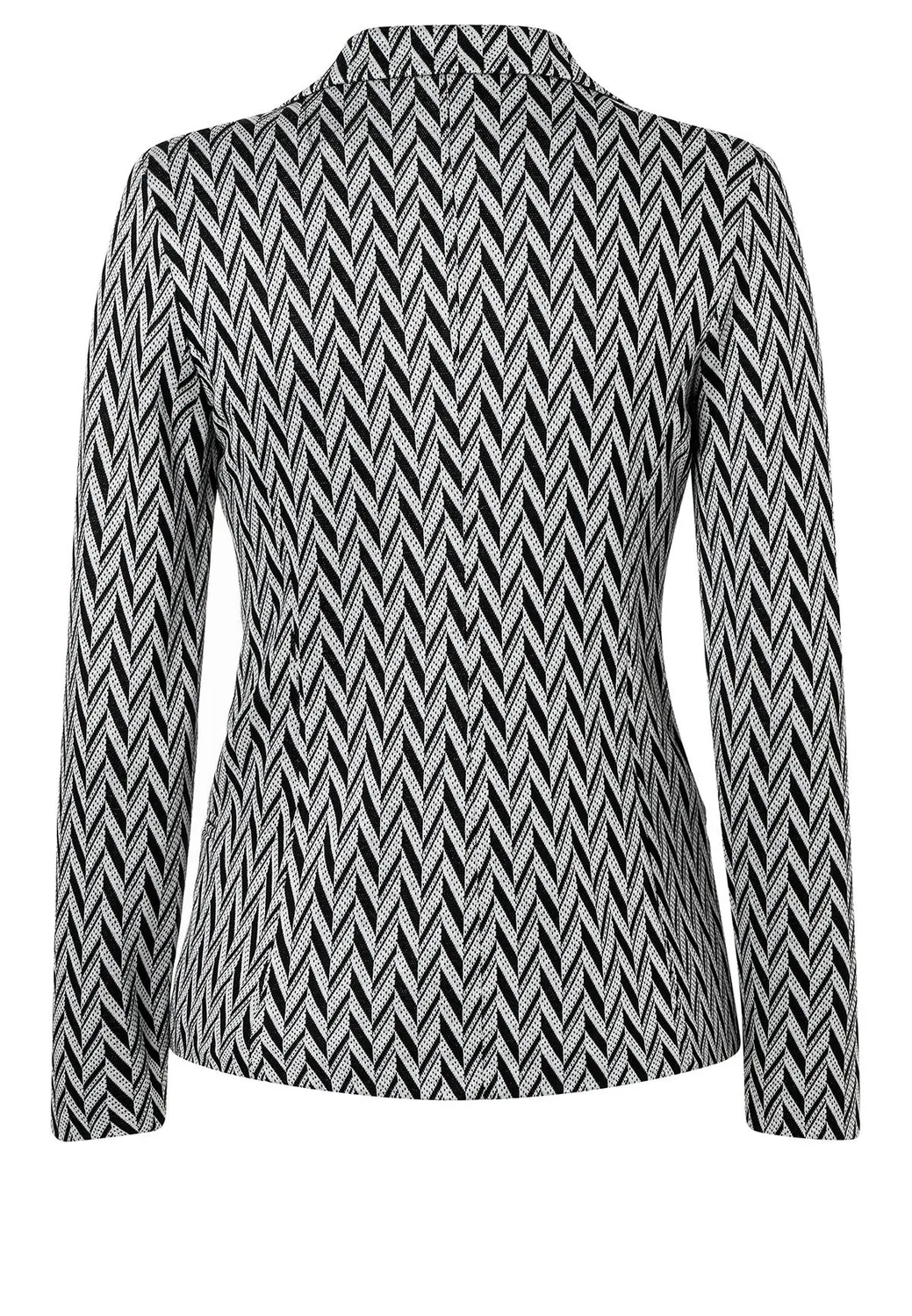 Ana Alcazar Shara blazer zigzag bianco nero
