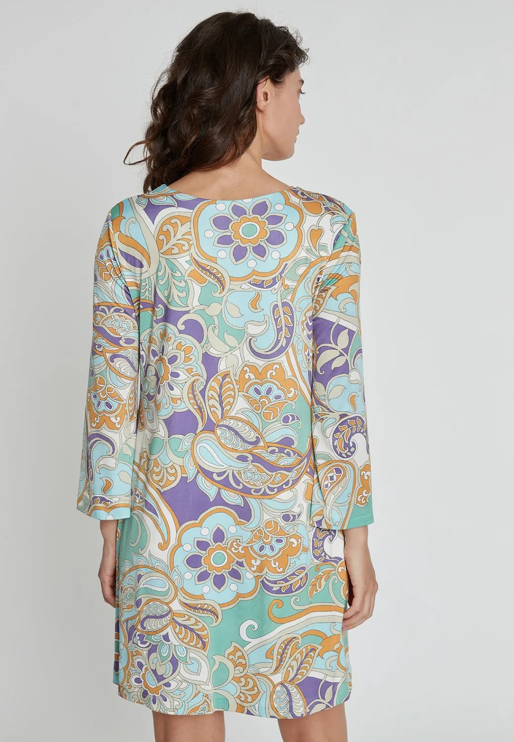 Ana Alcazar Kissy tunica corta fantasia paisley