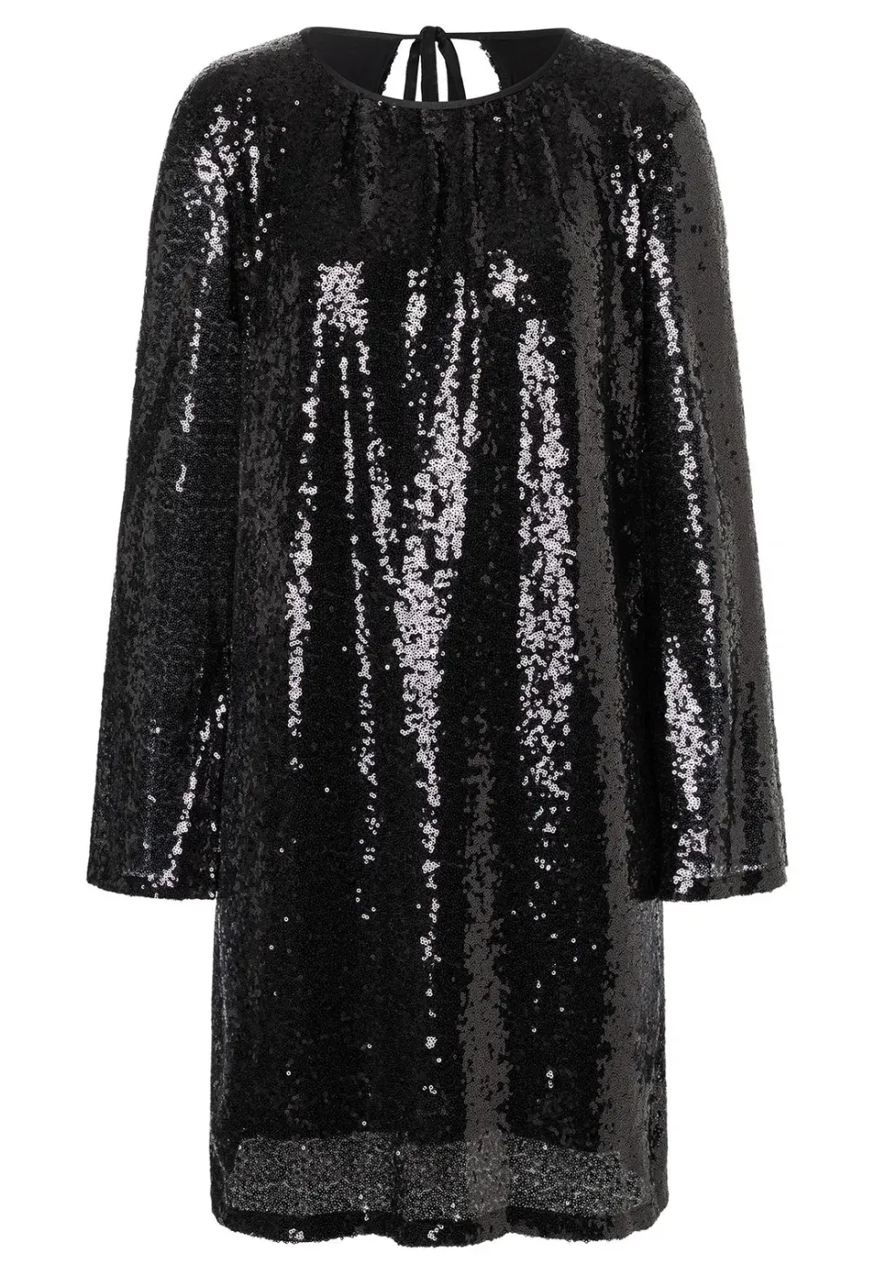 Ana Alcazar Tadya abito paillettes nero corto
