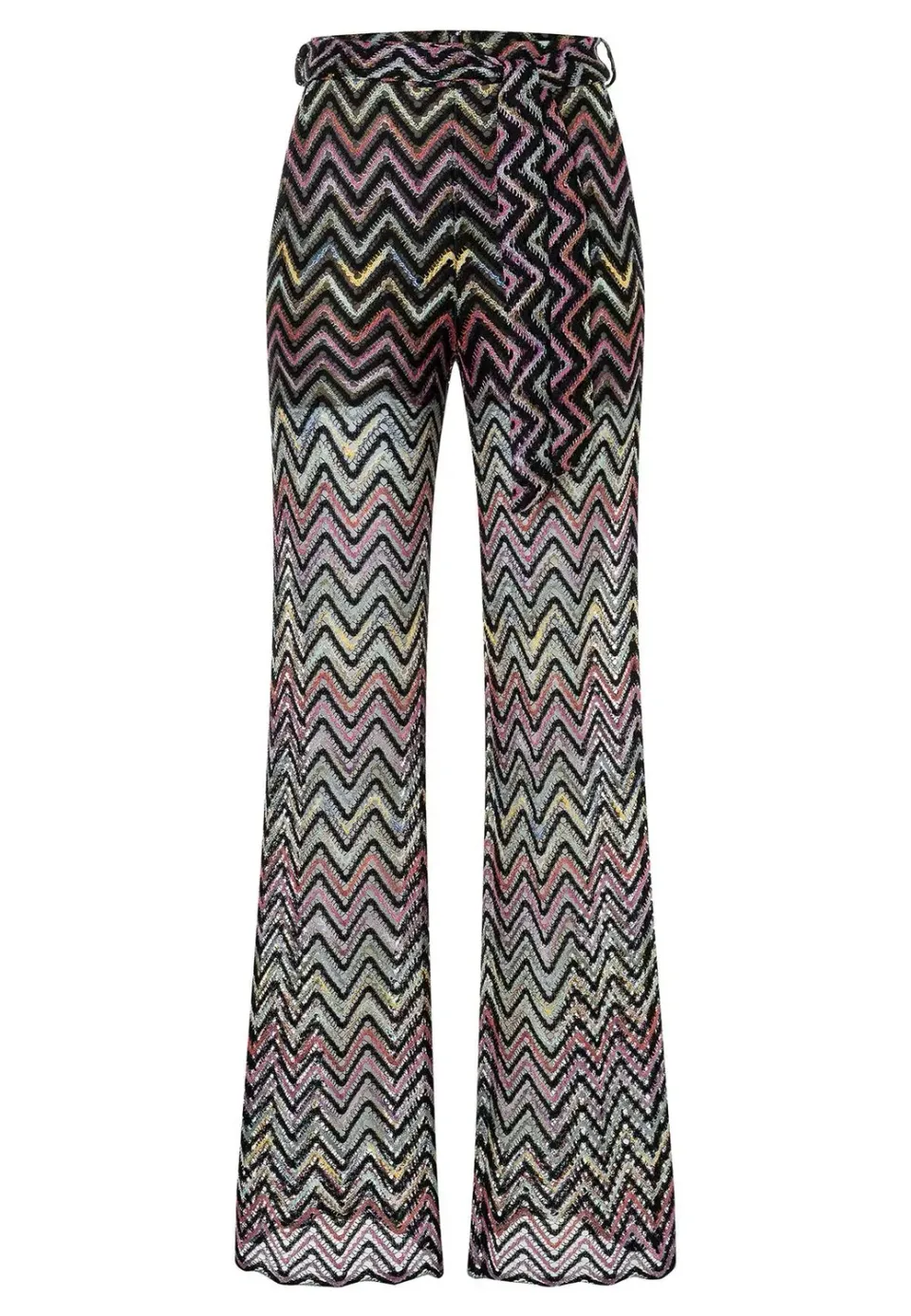 Ana Alcazar Zekini pantaloni maglia traforata neri