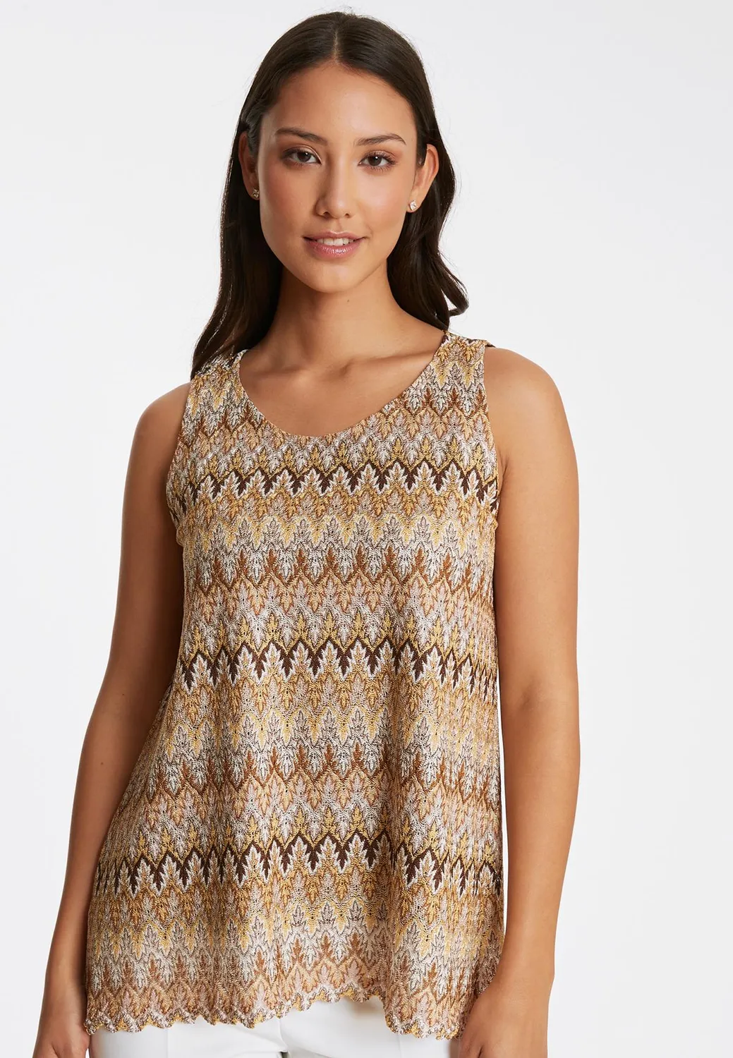 Ana Alcazar Paara top maglia traforata beige