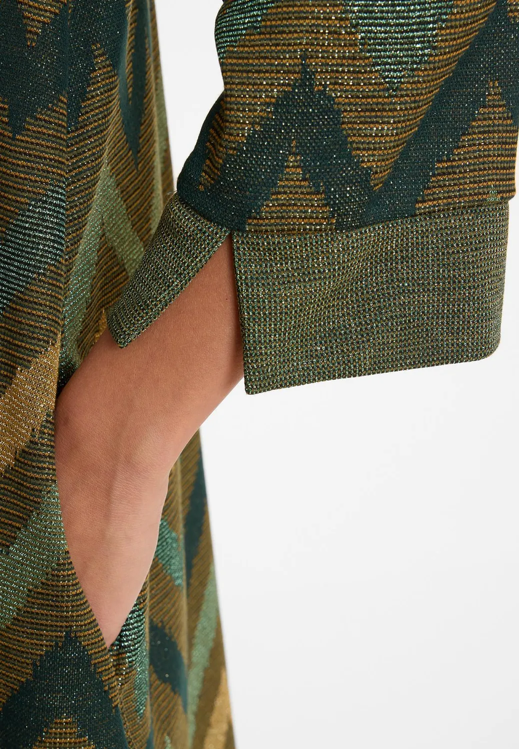 Ana Alcazar Avera abito lurex verde dolcevita