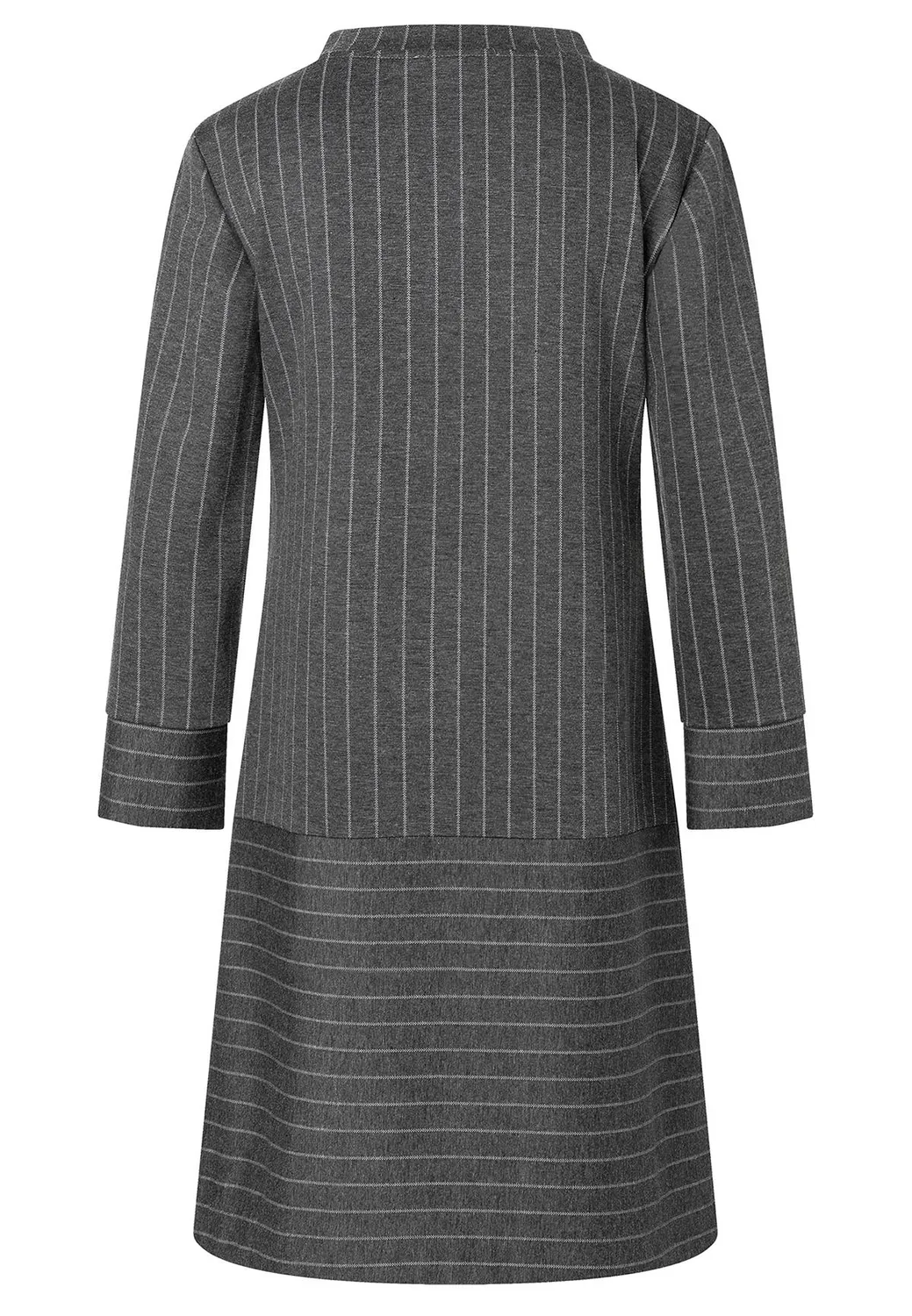 Ana Alcazar Somoni abito jersey gessato grigio