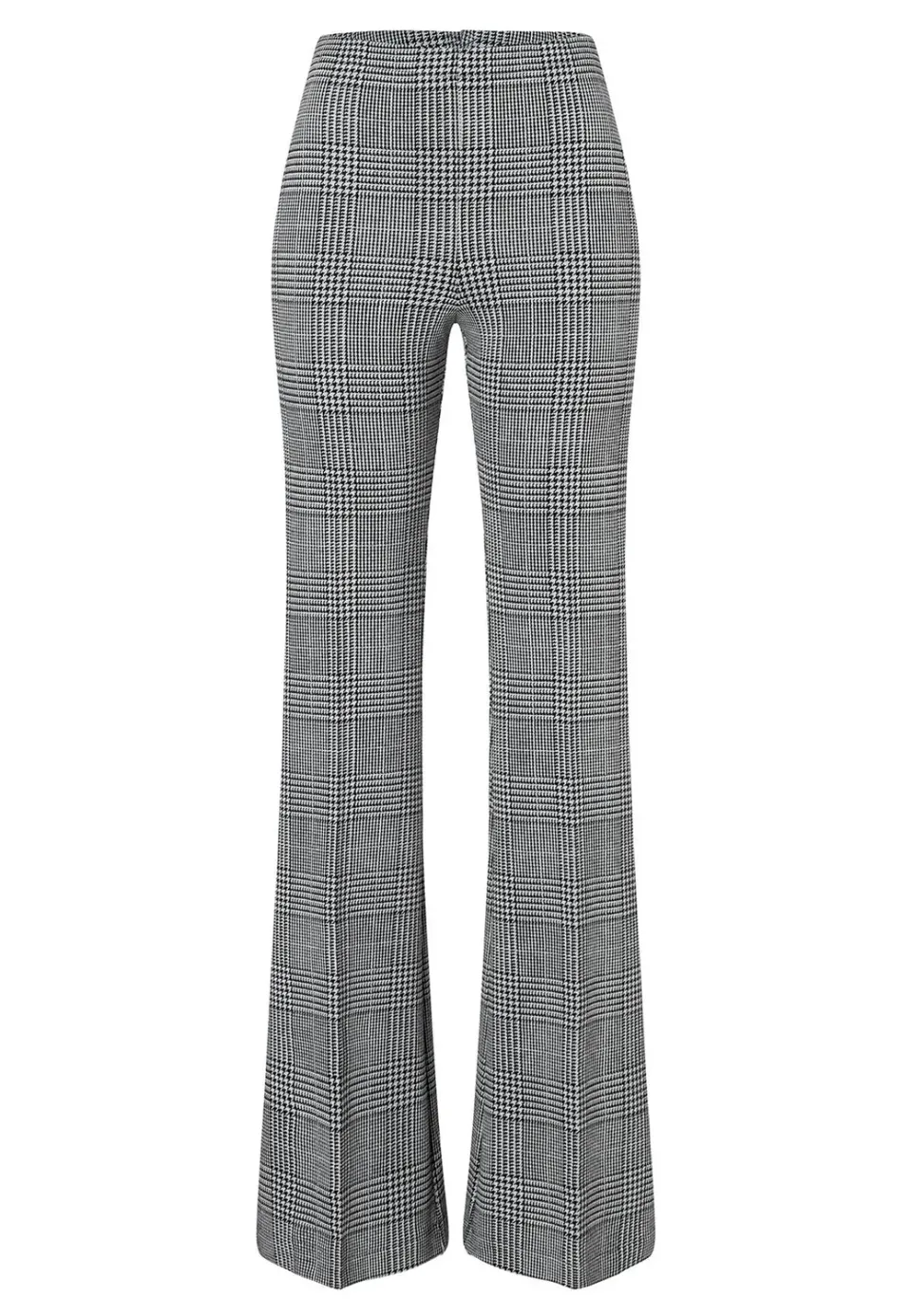Ana Alcazar Shia pantaloni zampa quadri grigio nero