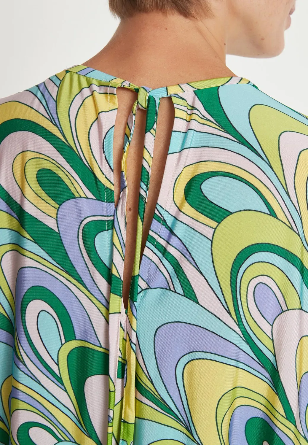 Ana Alcazar Lossy Top Stampa Retro Verde