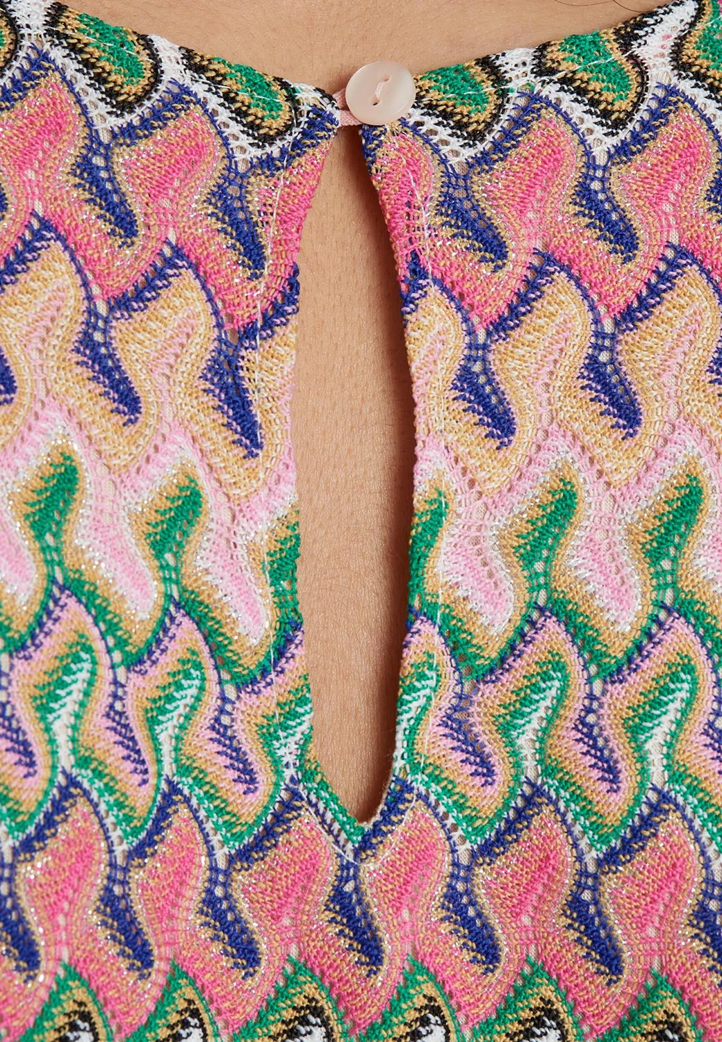Ana Alcazar Klary abito linea A traforato rosa