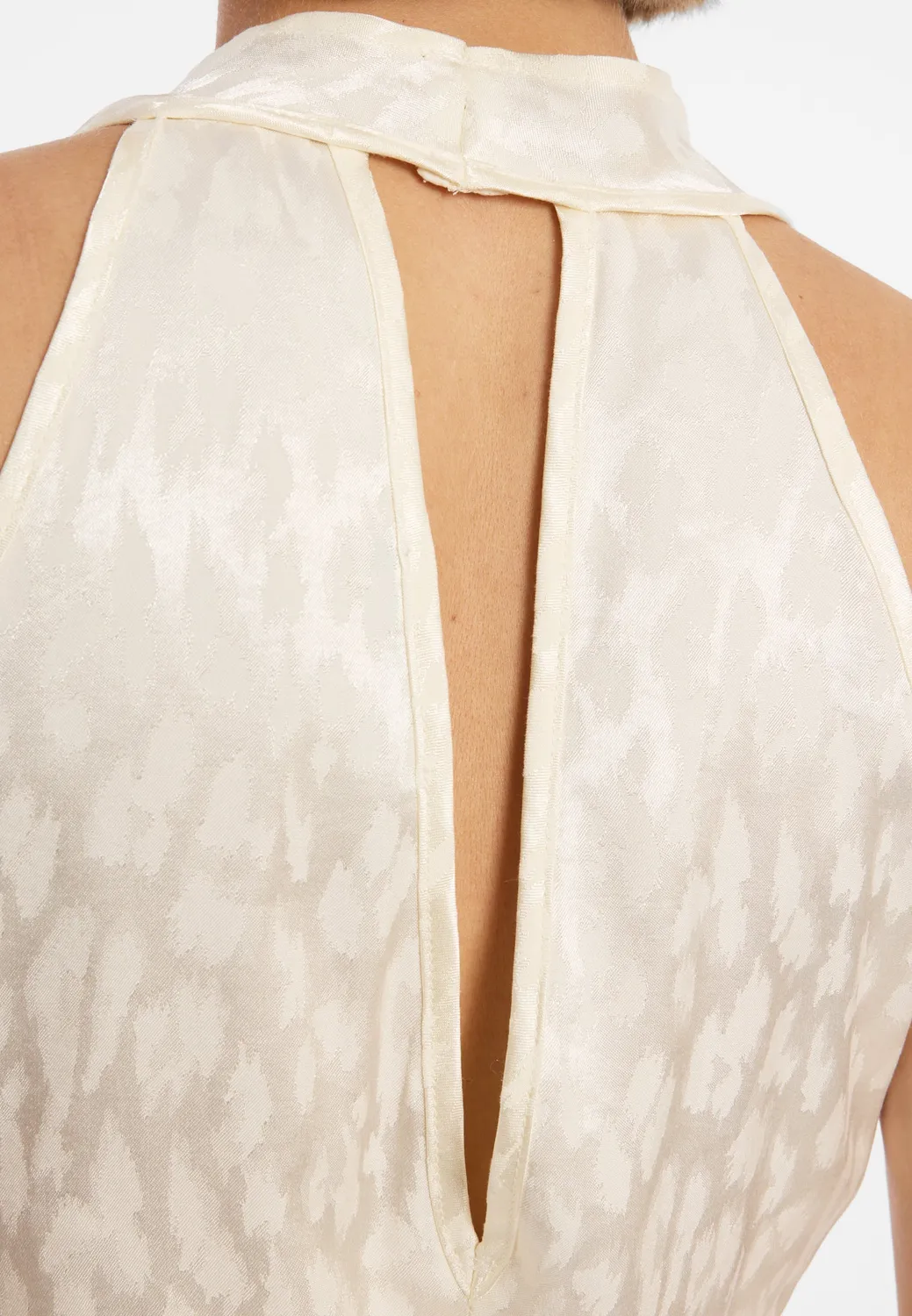 Ana Alcazar Dreya top raso bianco collo a cappuccio