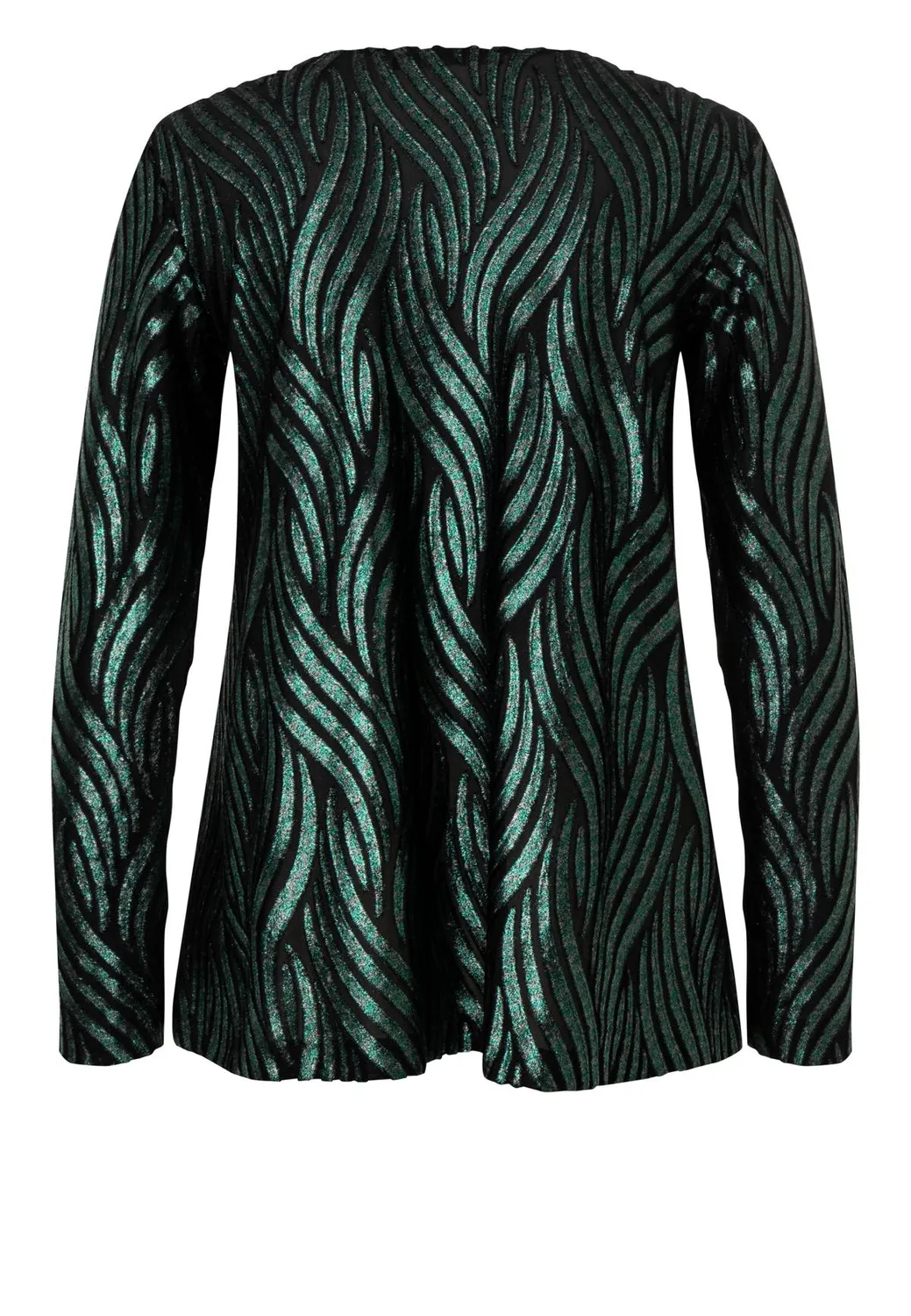 Ana Alcazar Ifina top velluto verde maniche lunghe