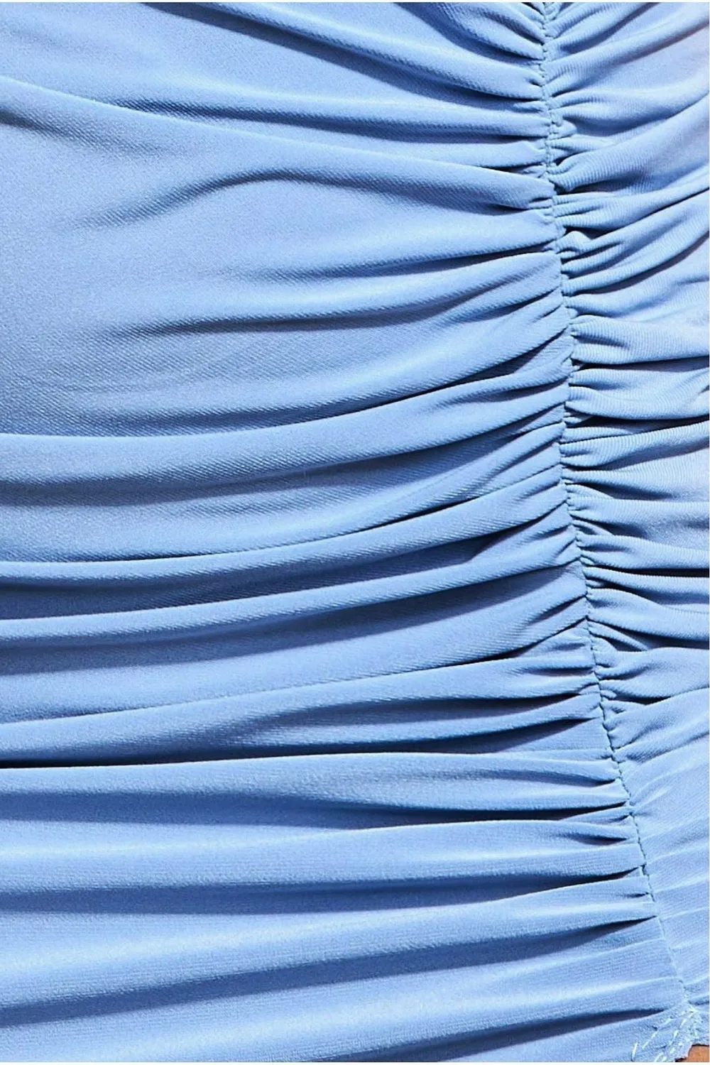 Goddiva Front Wrap Gathered Abito Maxi Blu Wedgewood