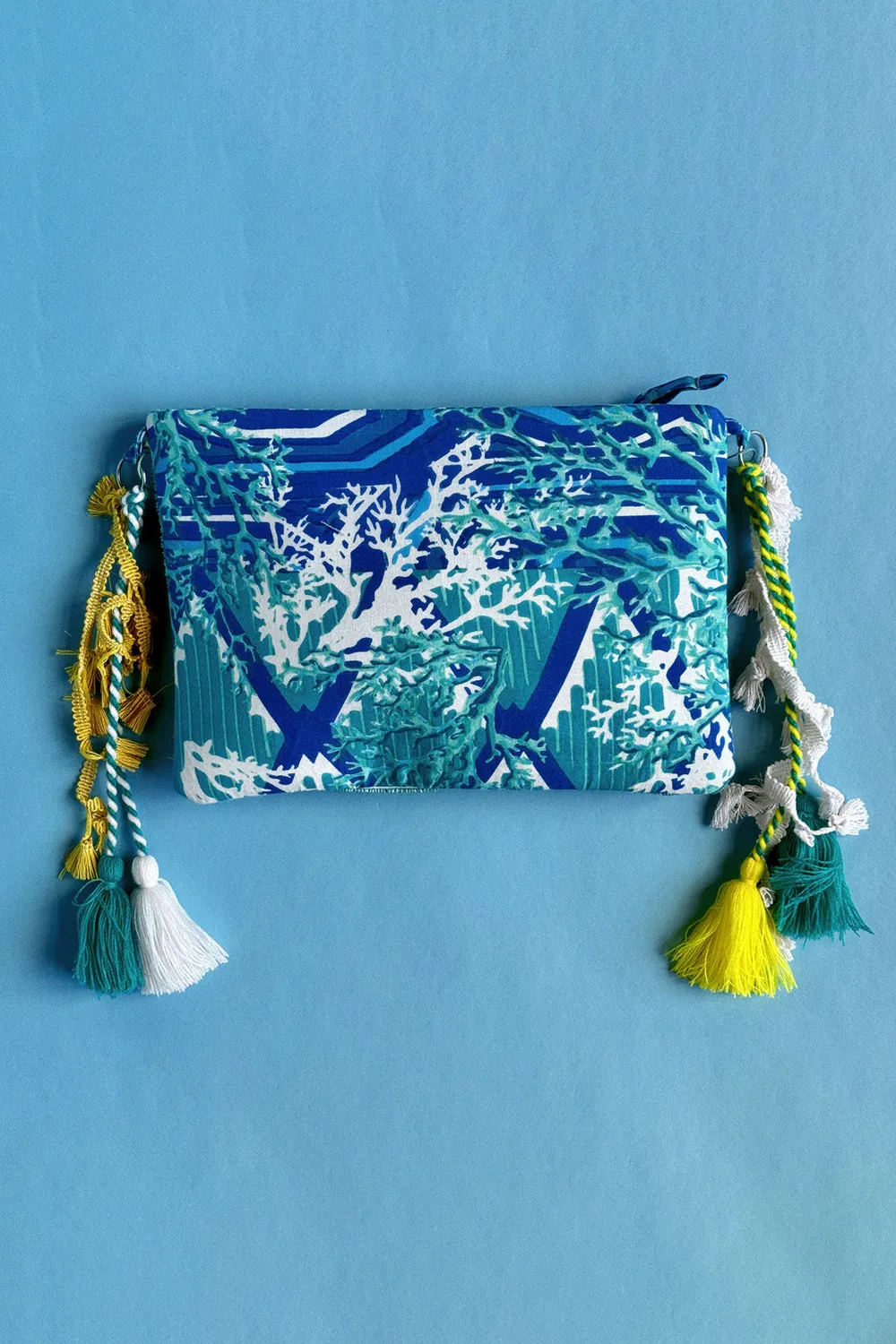 Antica Sartoria DV719 pochette turchese marino cotone