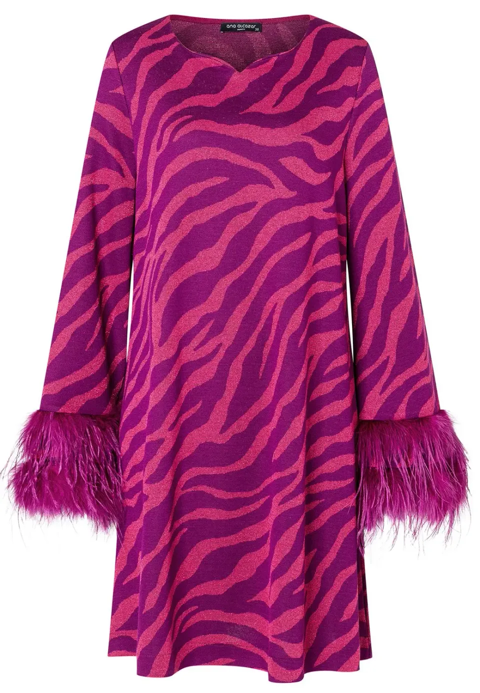Ana Alcazar Otasa abito cocktail lurex rosa