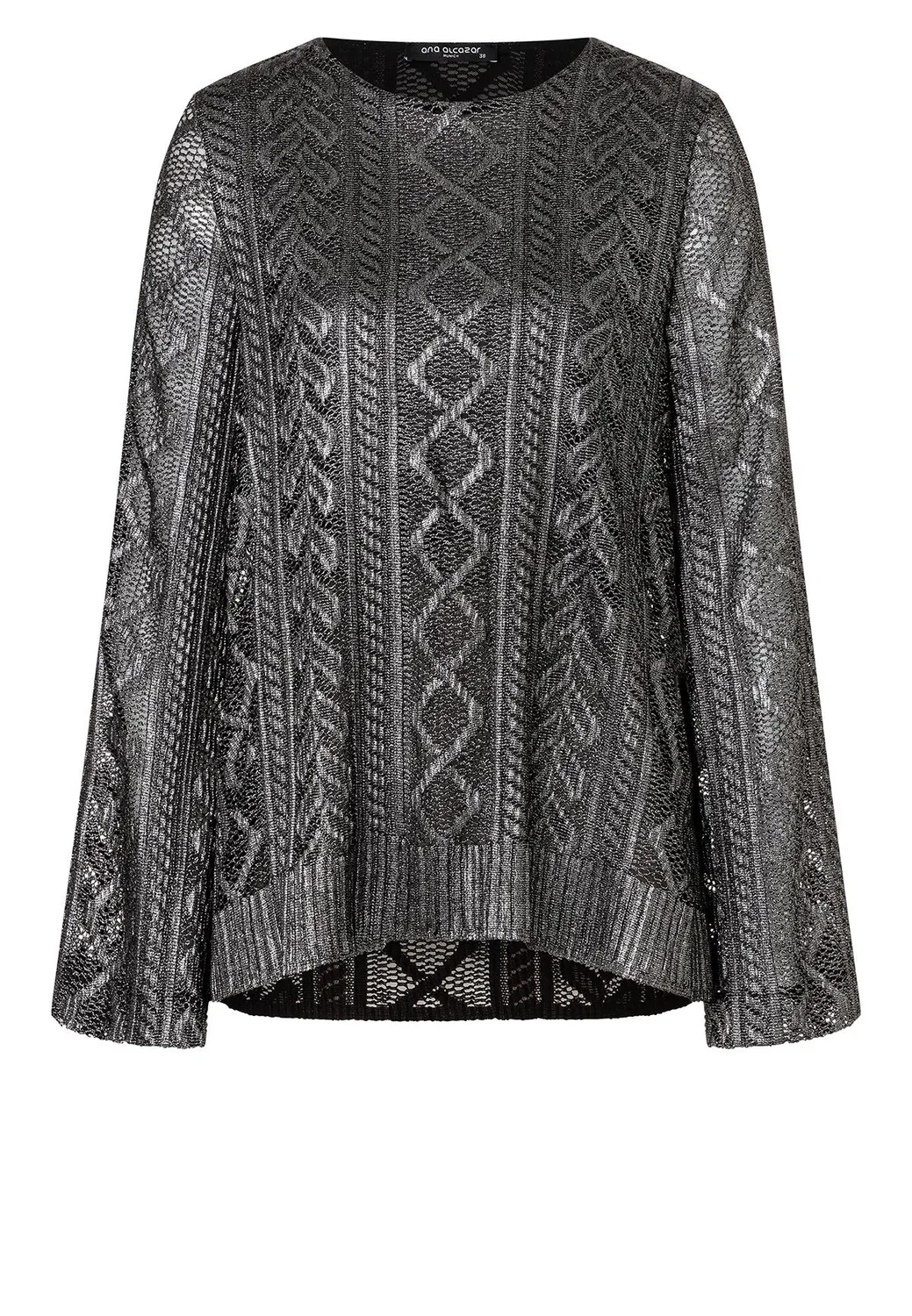 Ana Alcazar Ablisa top maglia antracite fantasia